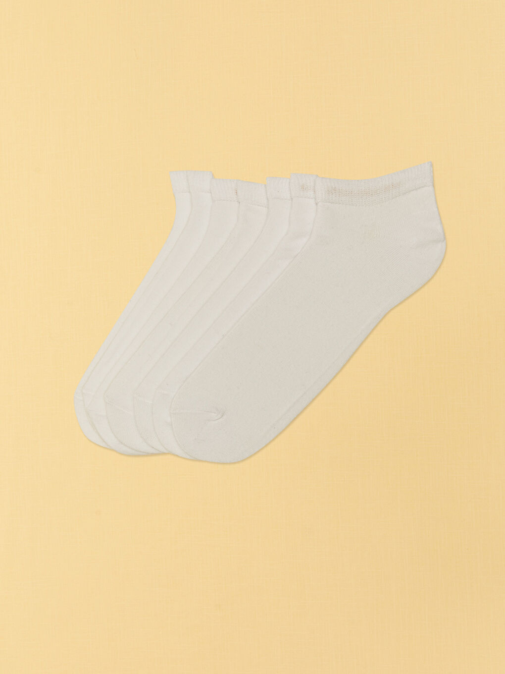 Beyaz Erkek Patik Çorap 7'li-1