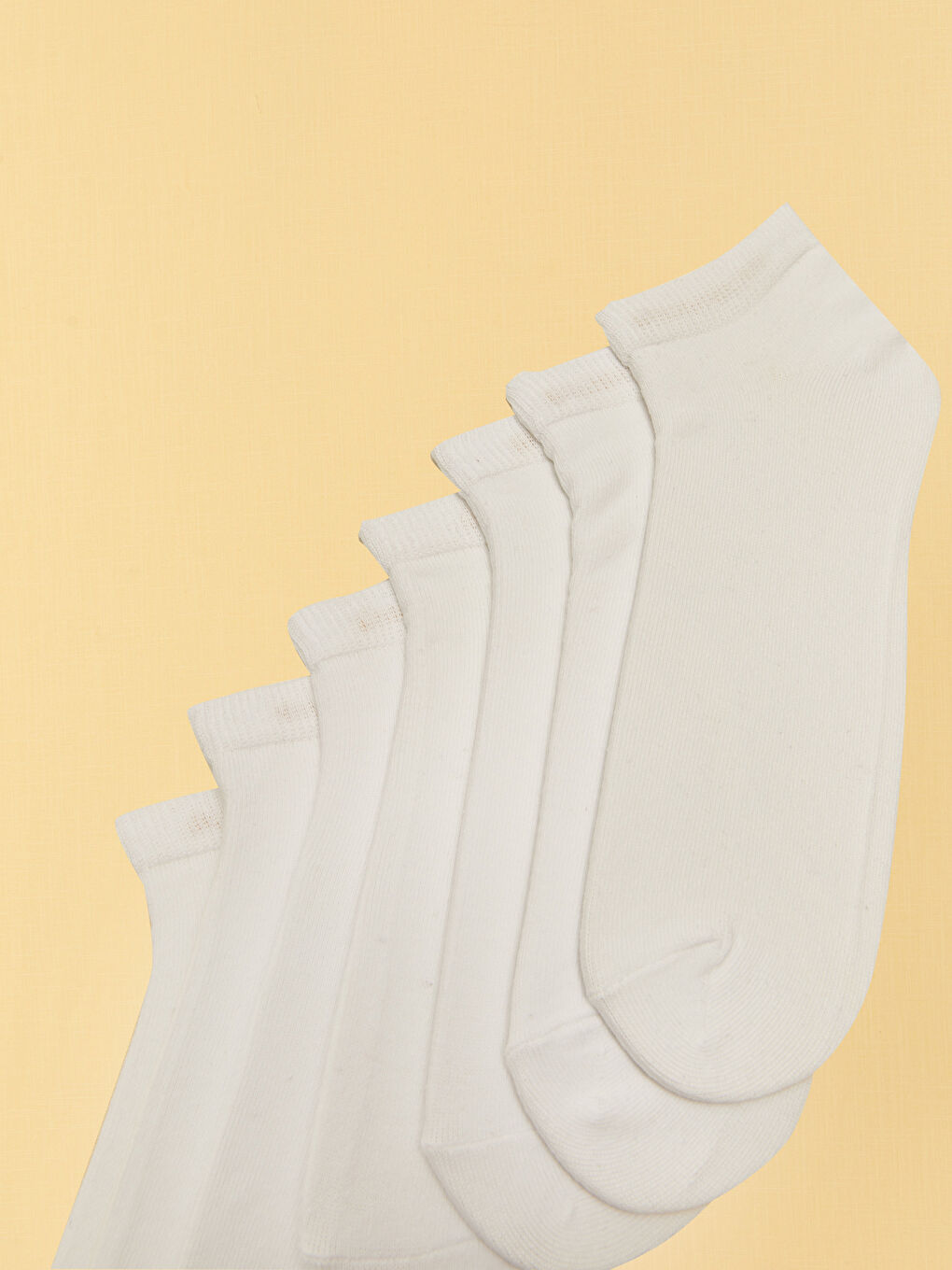 Beyaz Erkek Patik Çorap 7'li-2