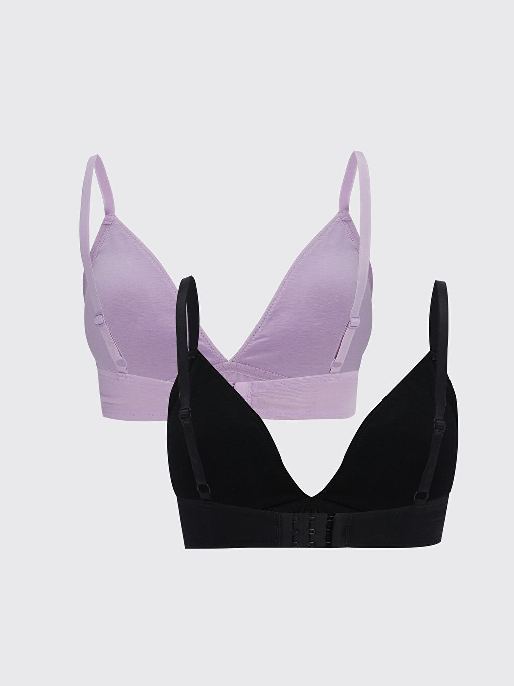 Siyah Balensiz Dolgusuz Düz Sütyen 2'li Paket-1