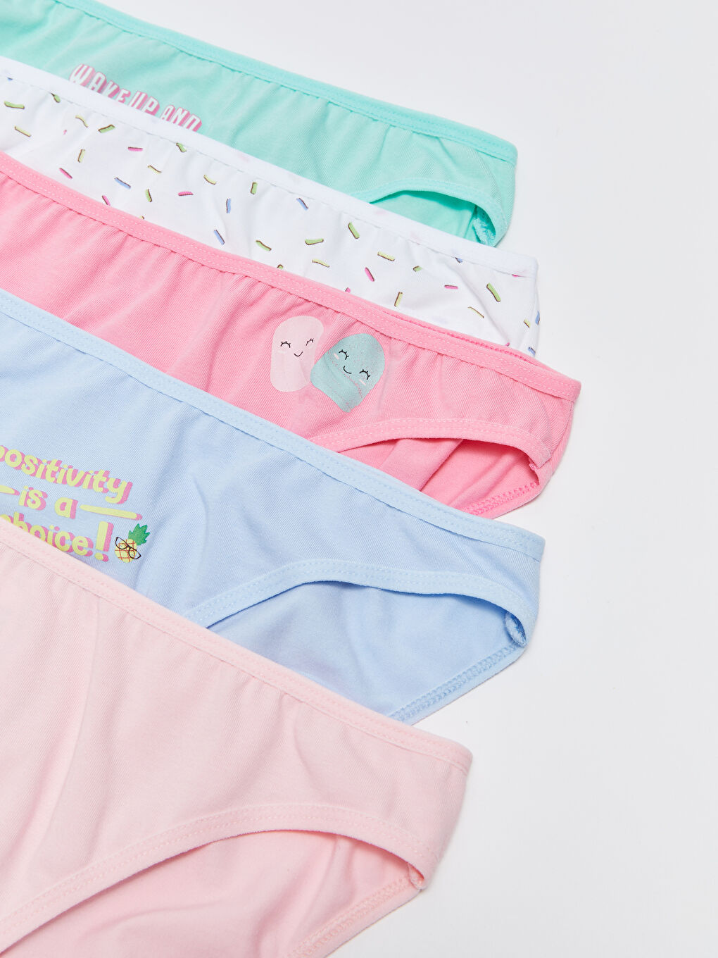 Lila Baskılı Bikini Külot 5'li Paket-2