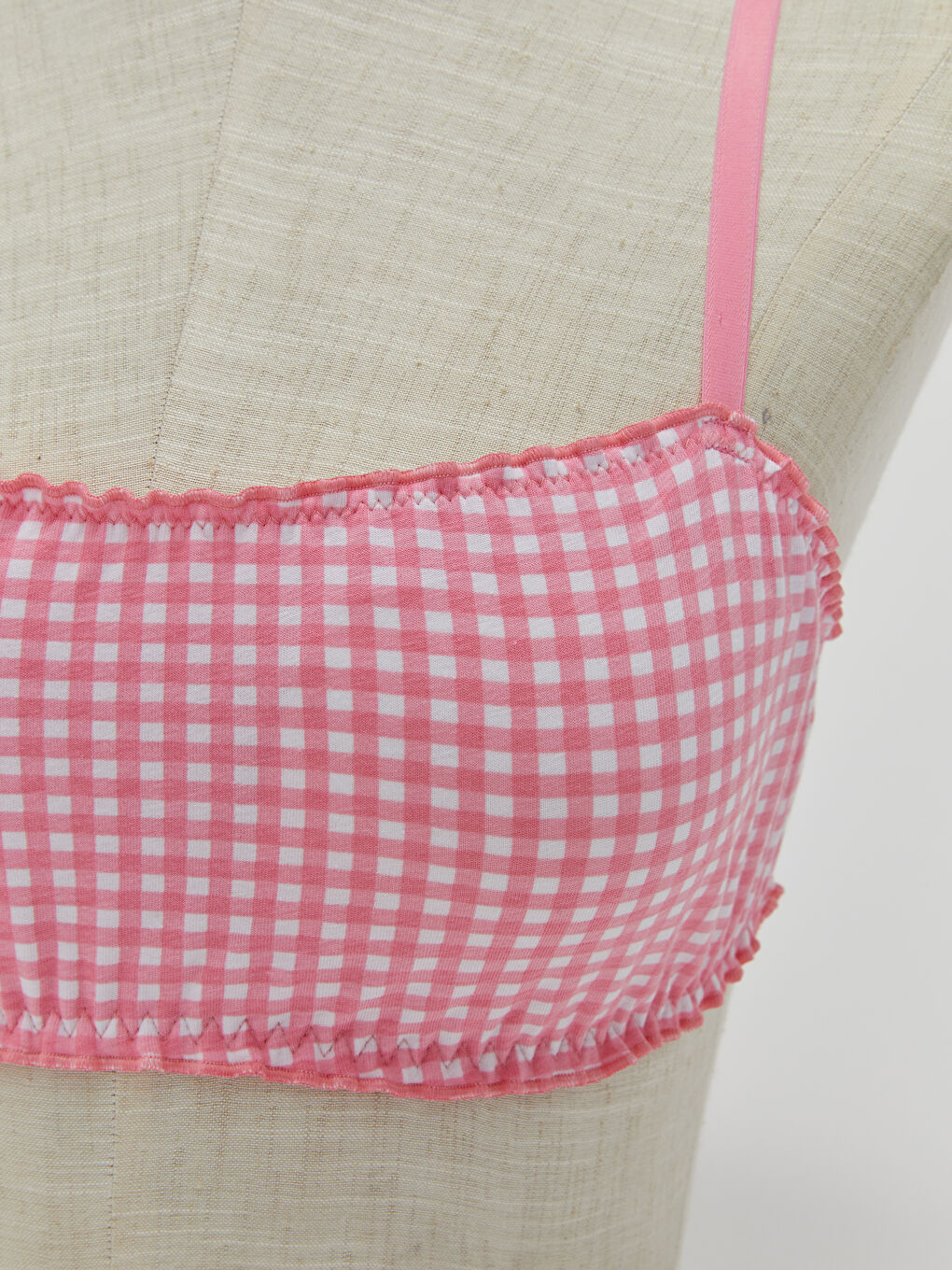 LCW Young Bügelloses Karo-Polster-Bustier -S3CD59Z8-LT4
