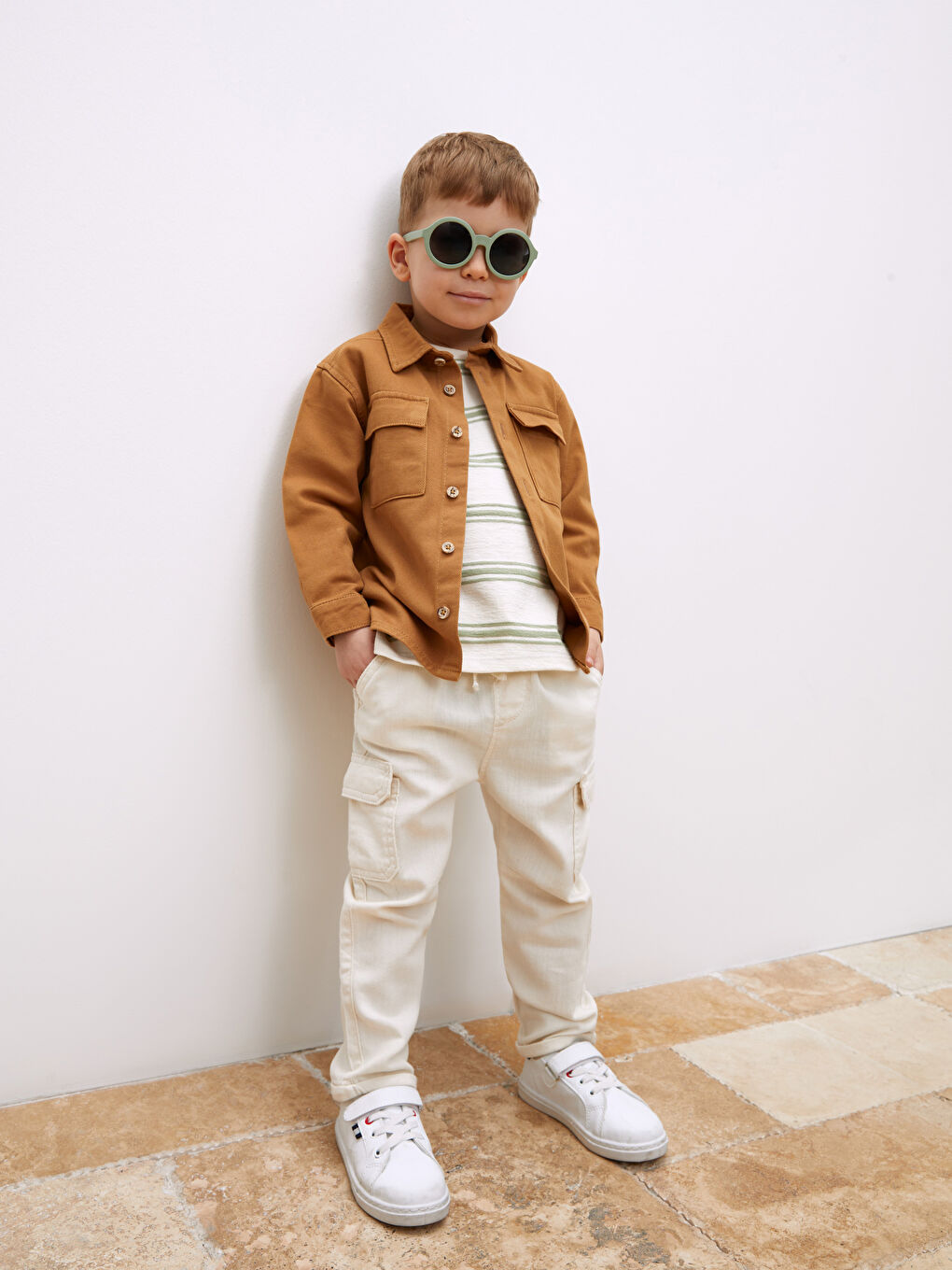 Pantalon Basique Bébé Garçons À Taille Élastiquée