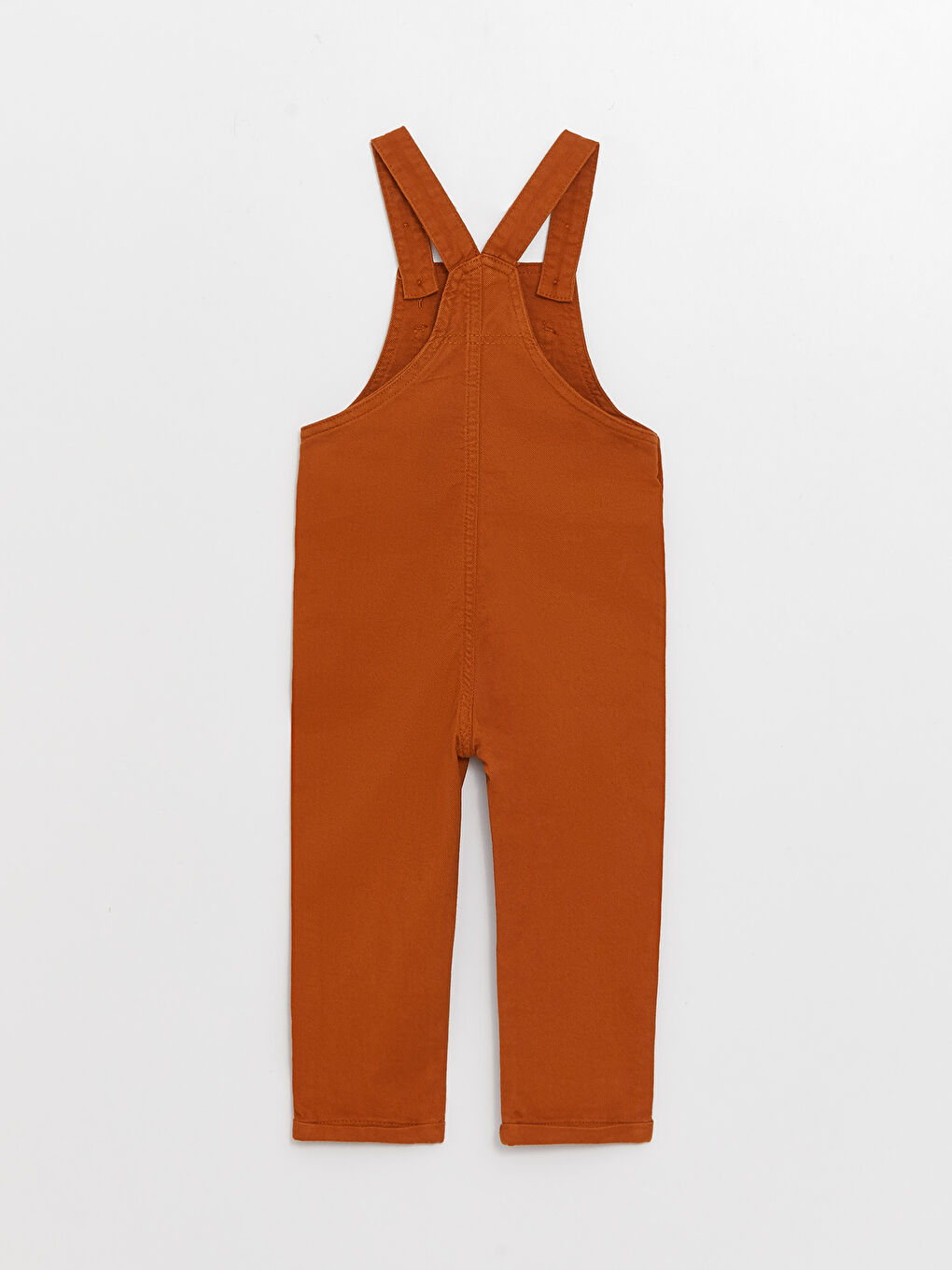 Kahverengi Kare Yaka Basic Erkek Bebek Salopet-4