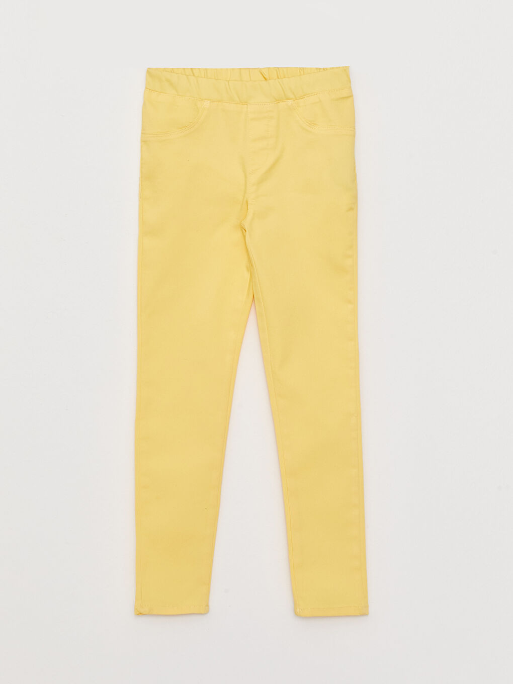 بنطلون للبنات بخصر مطاطي بقصة سوبر سليم