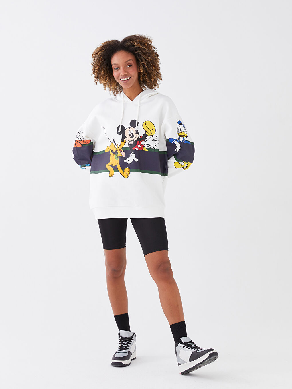 Mickey Mouse Printed Women's Thick Hoodie