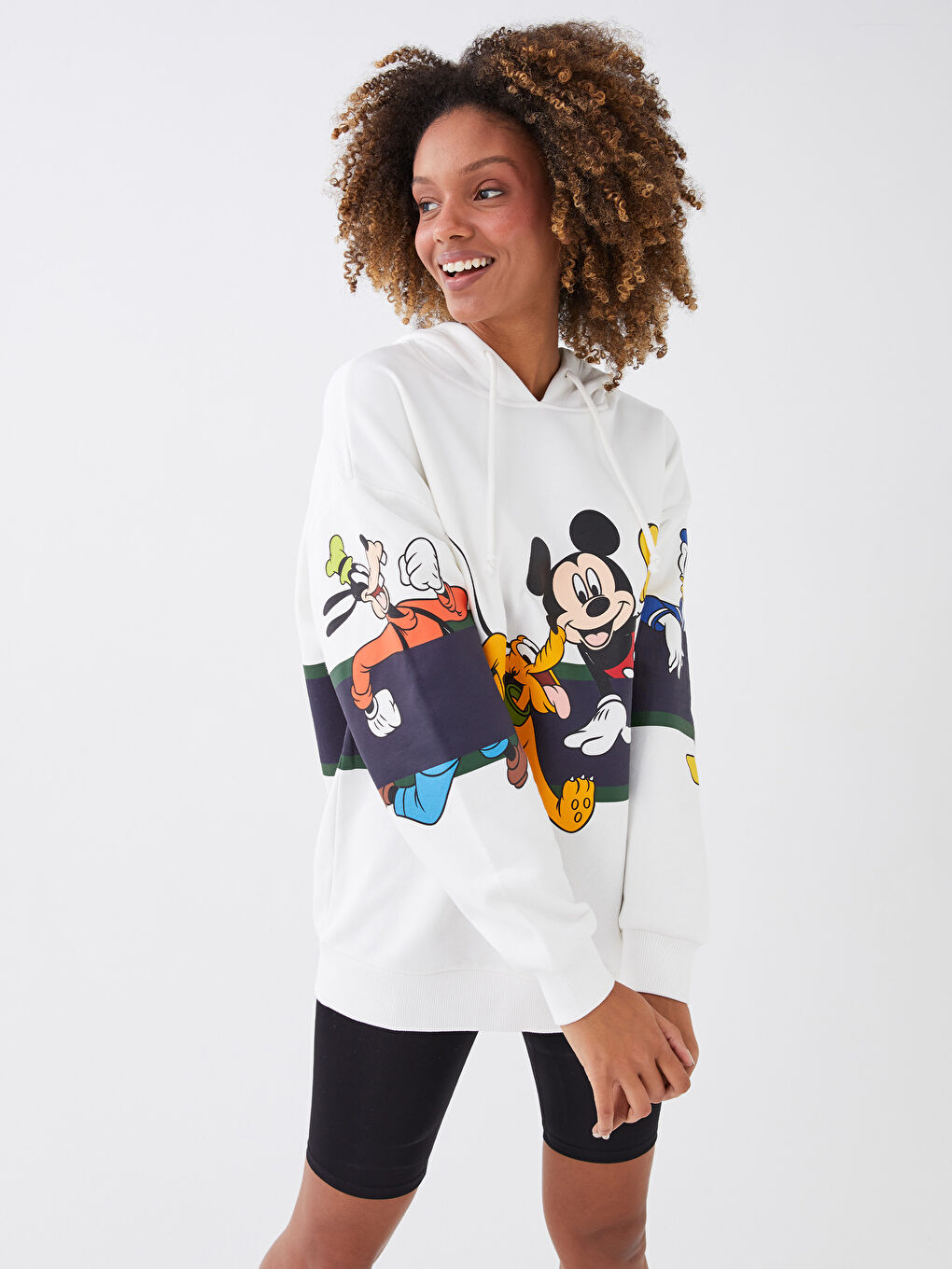 Mickey Mouse Printed Women's Thick Hoodie-1