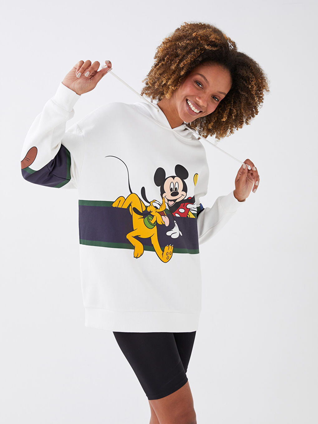 Mickey Mouse Printed Women's Thick Hoodie-2