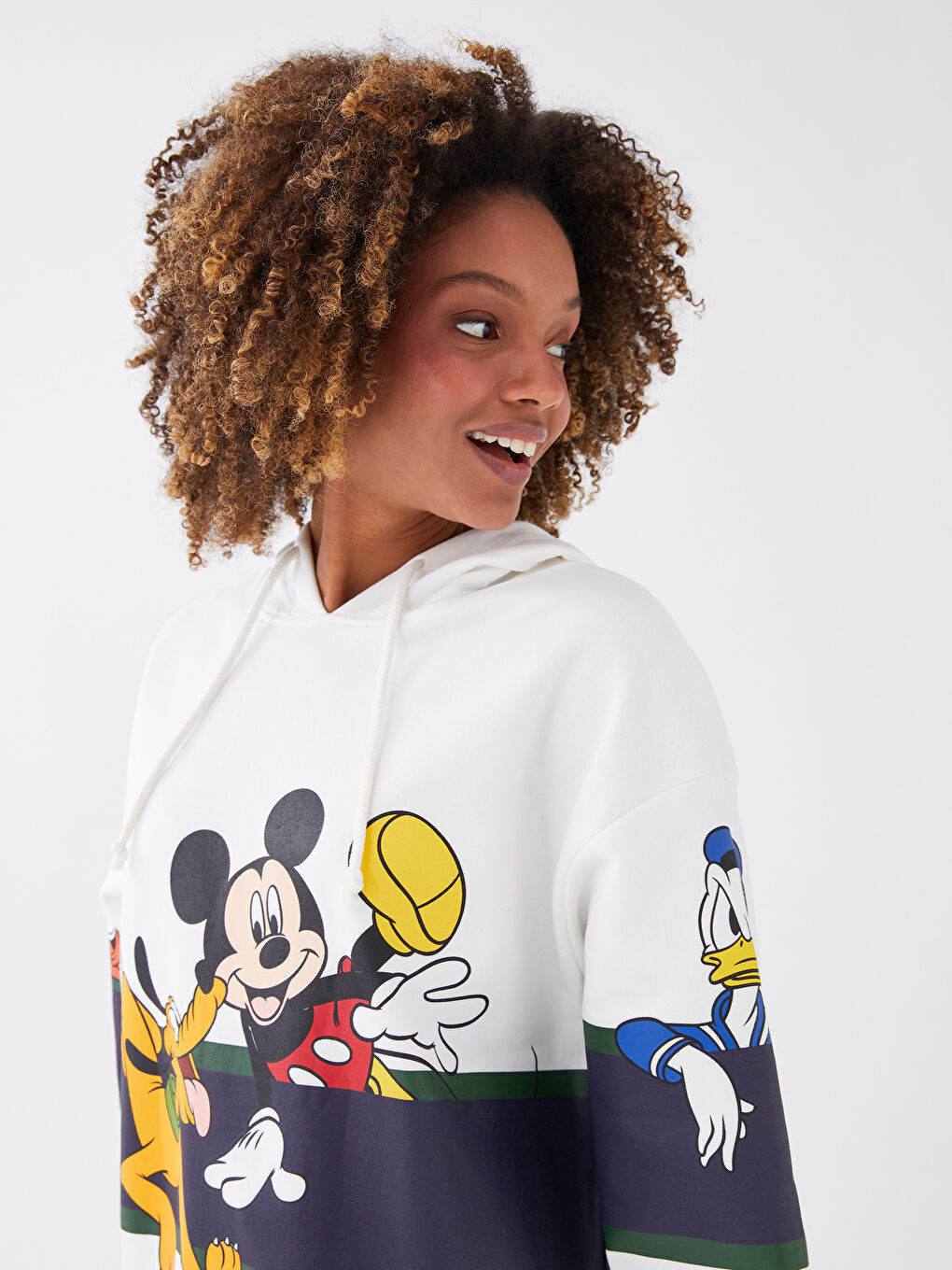 Mickey Mouse Printed Women's Thick Hoodie-3