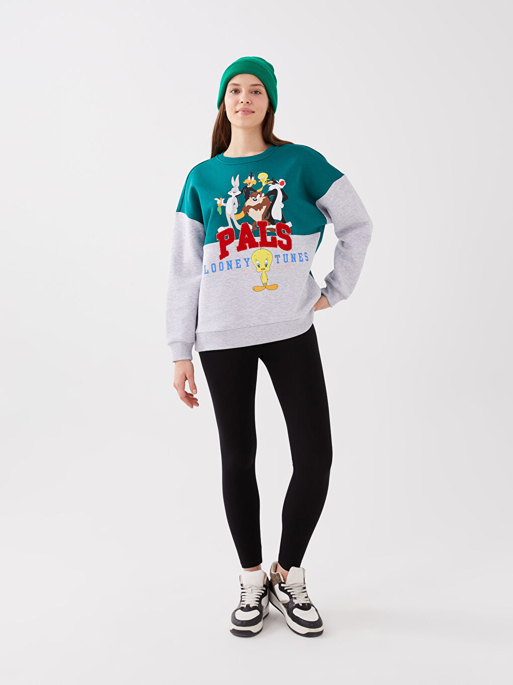 Crew Neck Bugs Bunny Printed Women's Thick Sweatshirt-2
