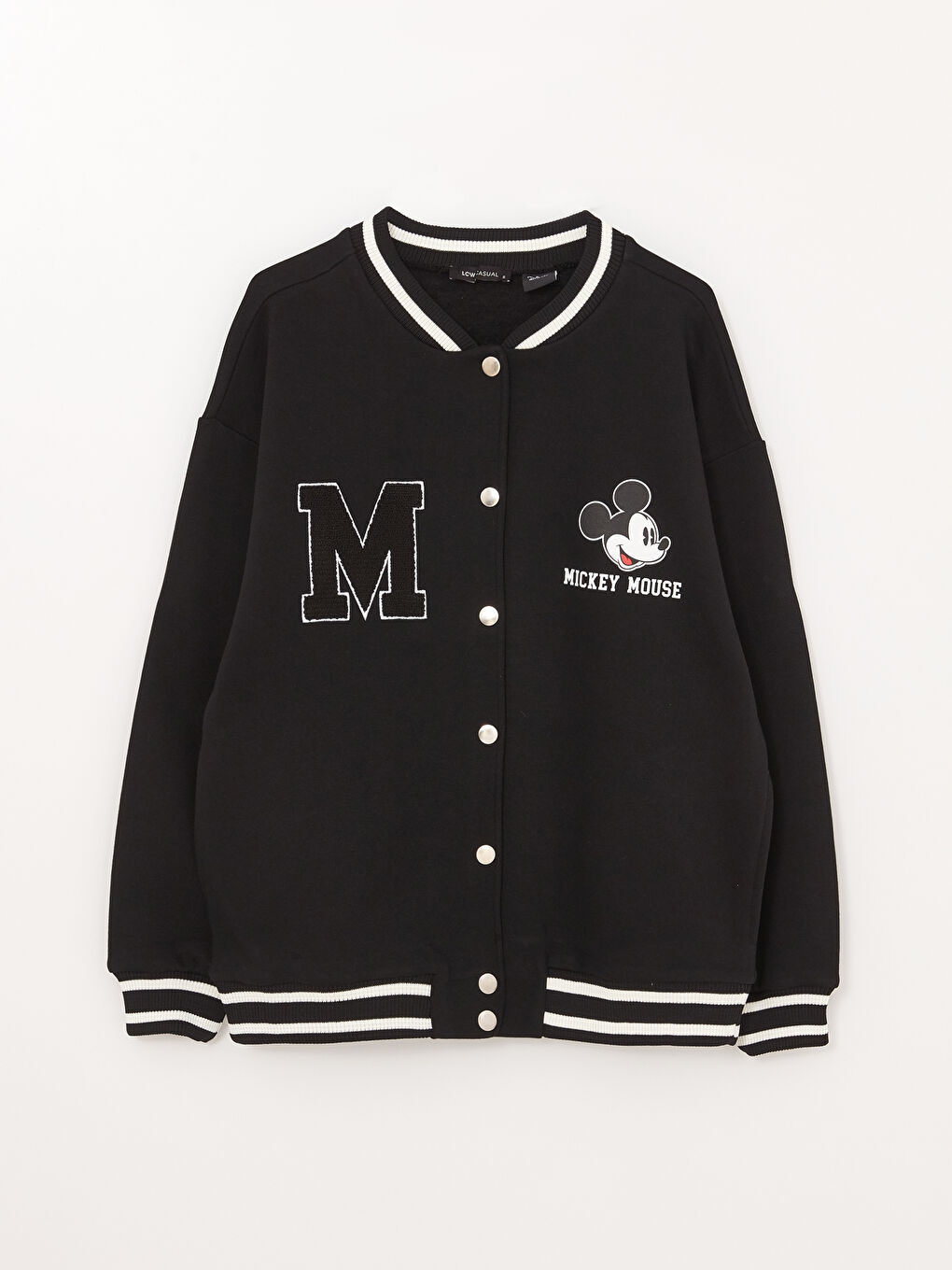 Mickey Mouse Printed Long Sleeve Oversize Women's College Jacket -S3CD85Z8-CVL