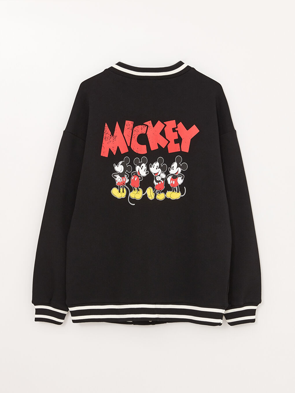 Mickey Mouse Printed Long Sleeve Oversize Women's College Jacket -S3CD85Z8-CVL
