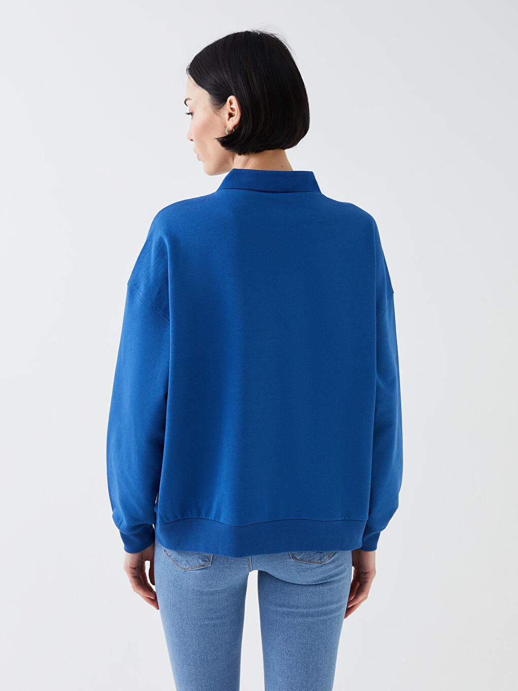 Polo Neck Sylvester and Tweety Printed Women's Sweatshirt -S3CD88Z8-R4B
