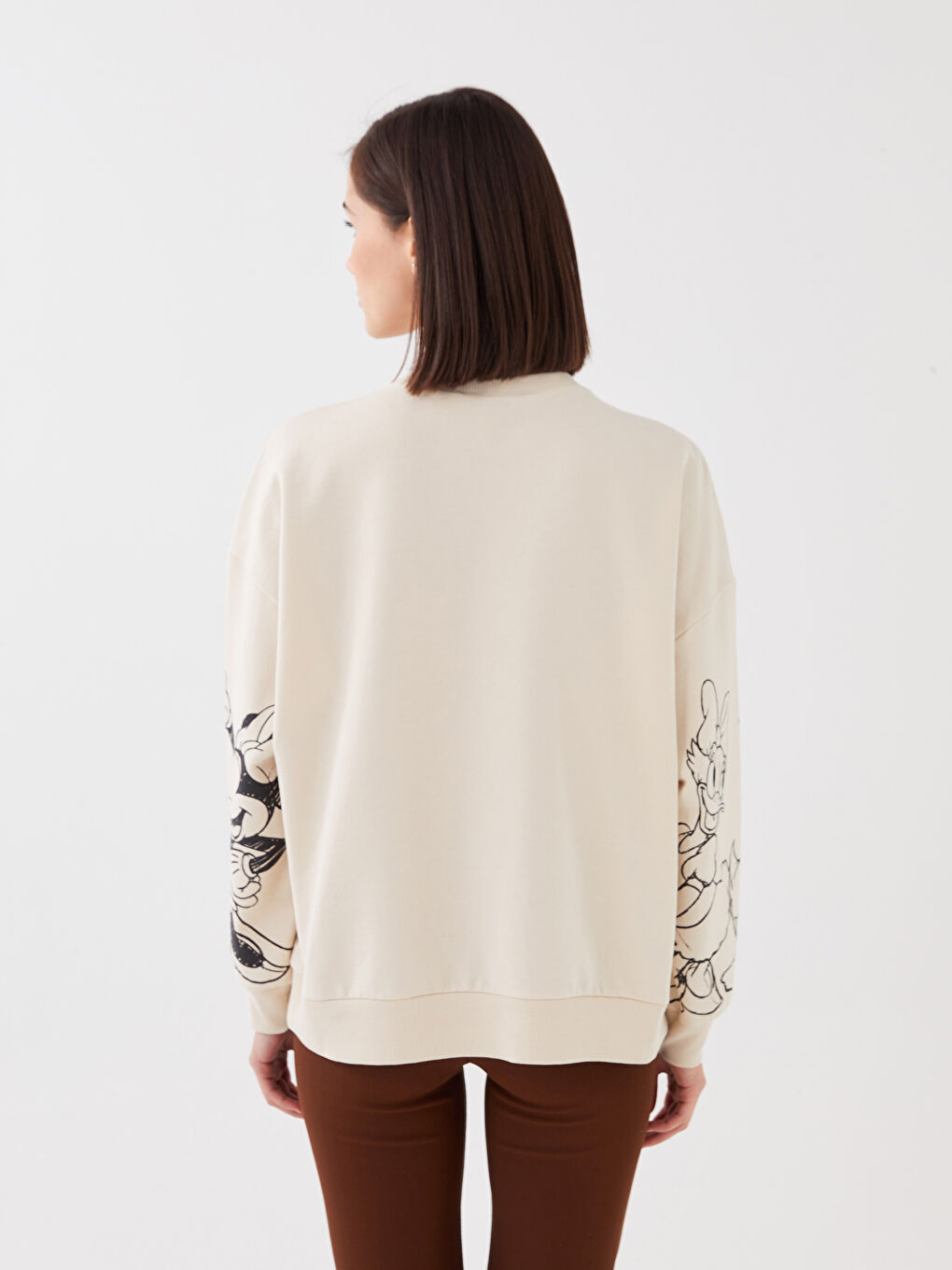 LCW Vision Mickey Mouse and Friends Printed Long Sleeve Women's Sweatshirt -S3CD89Z8-FVU