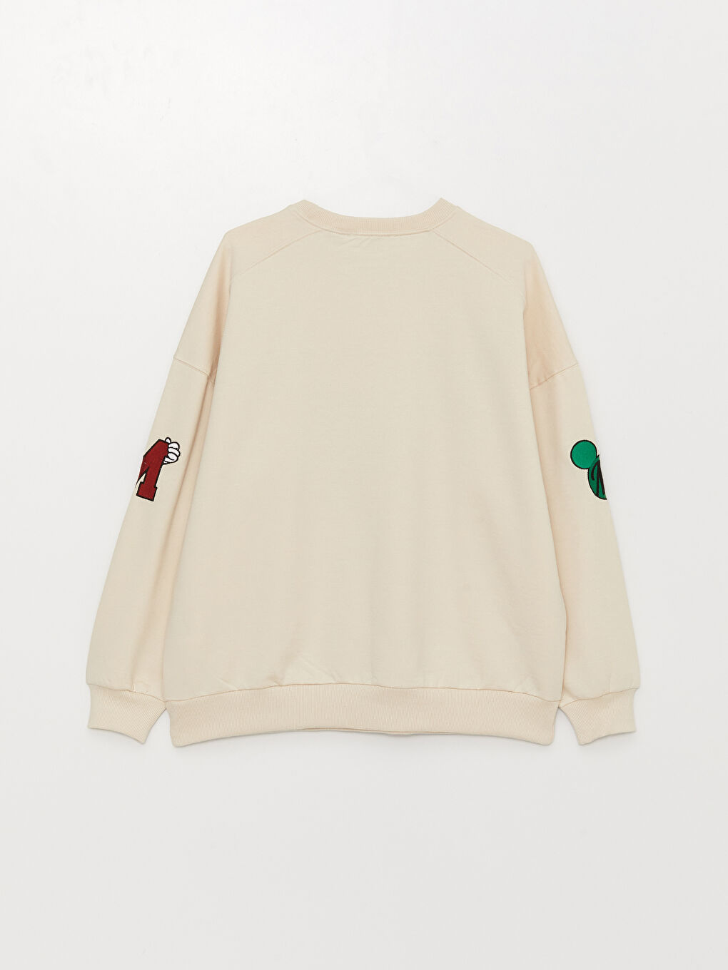 Женская толстовка оверсайз с круглым вырезом и принтом Микки Маус с длинным рукавом-6