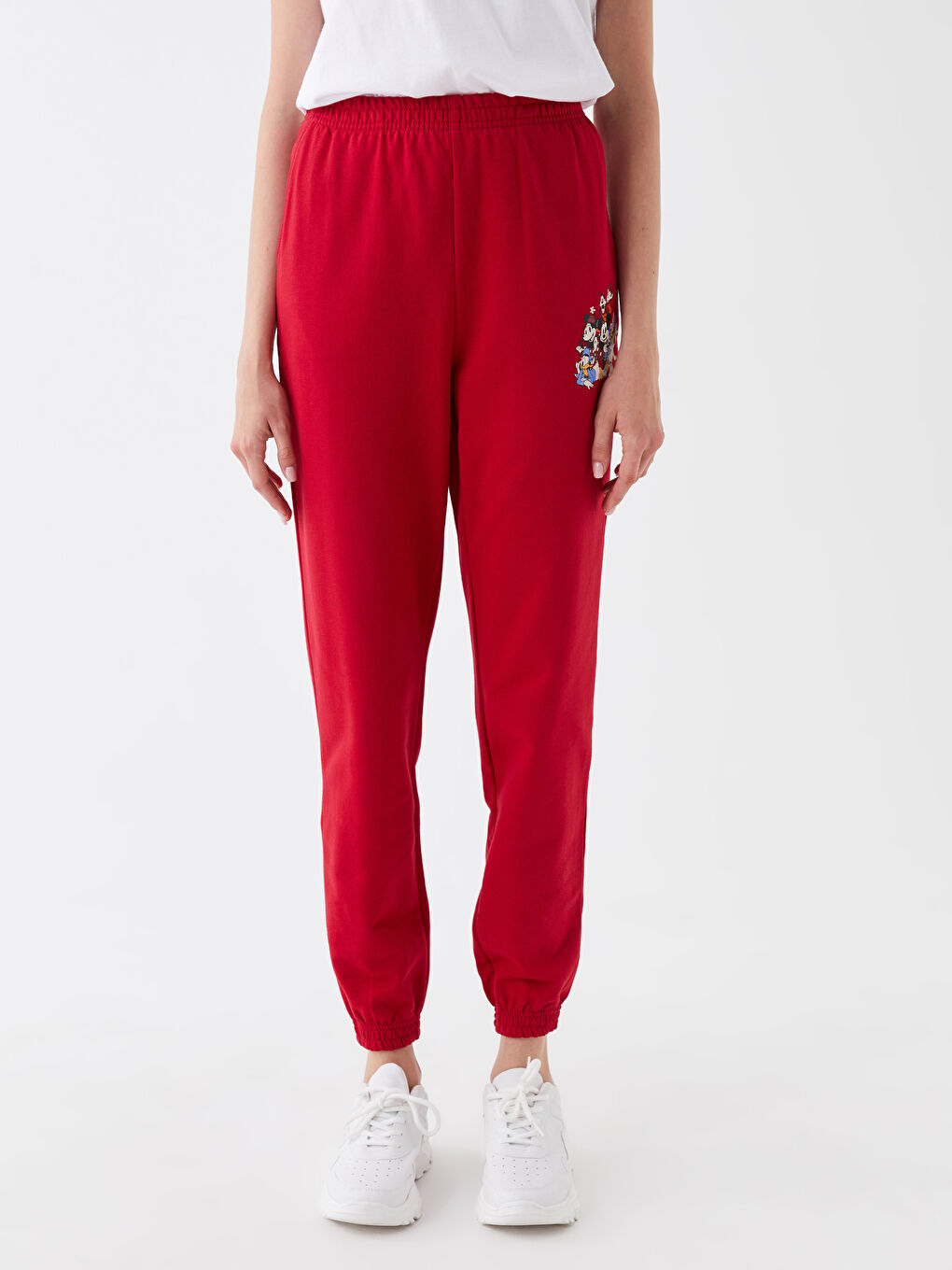 Elastic Waist Mickey Mouse Printed Women's Jogger Sweatpants -S3CD92Z8-HKD