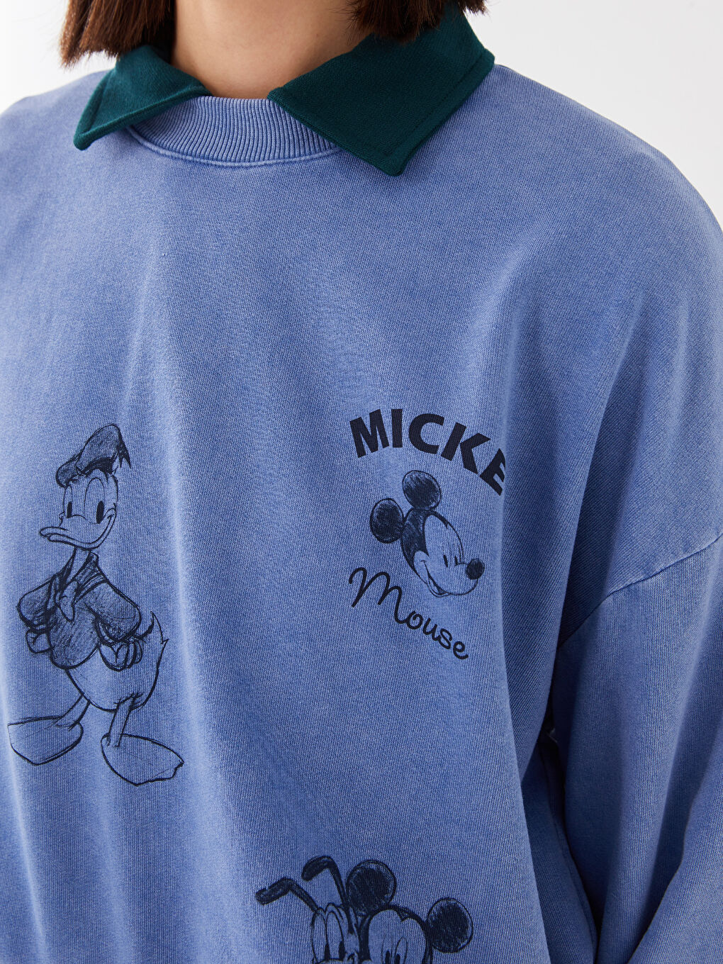 LCW Vision Mickey Mouse and Friends Printed Long Sleeve Women's Sweatshirt -S3CD95Z8-QZ8