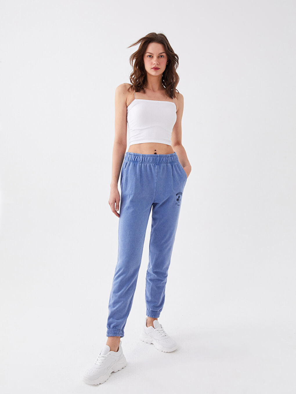 LC Waikiki Elastic Waist Mickey Mouse Printed Women's Jogger Sweatpants -S3CD96Z8-QZ8