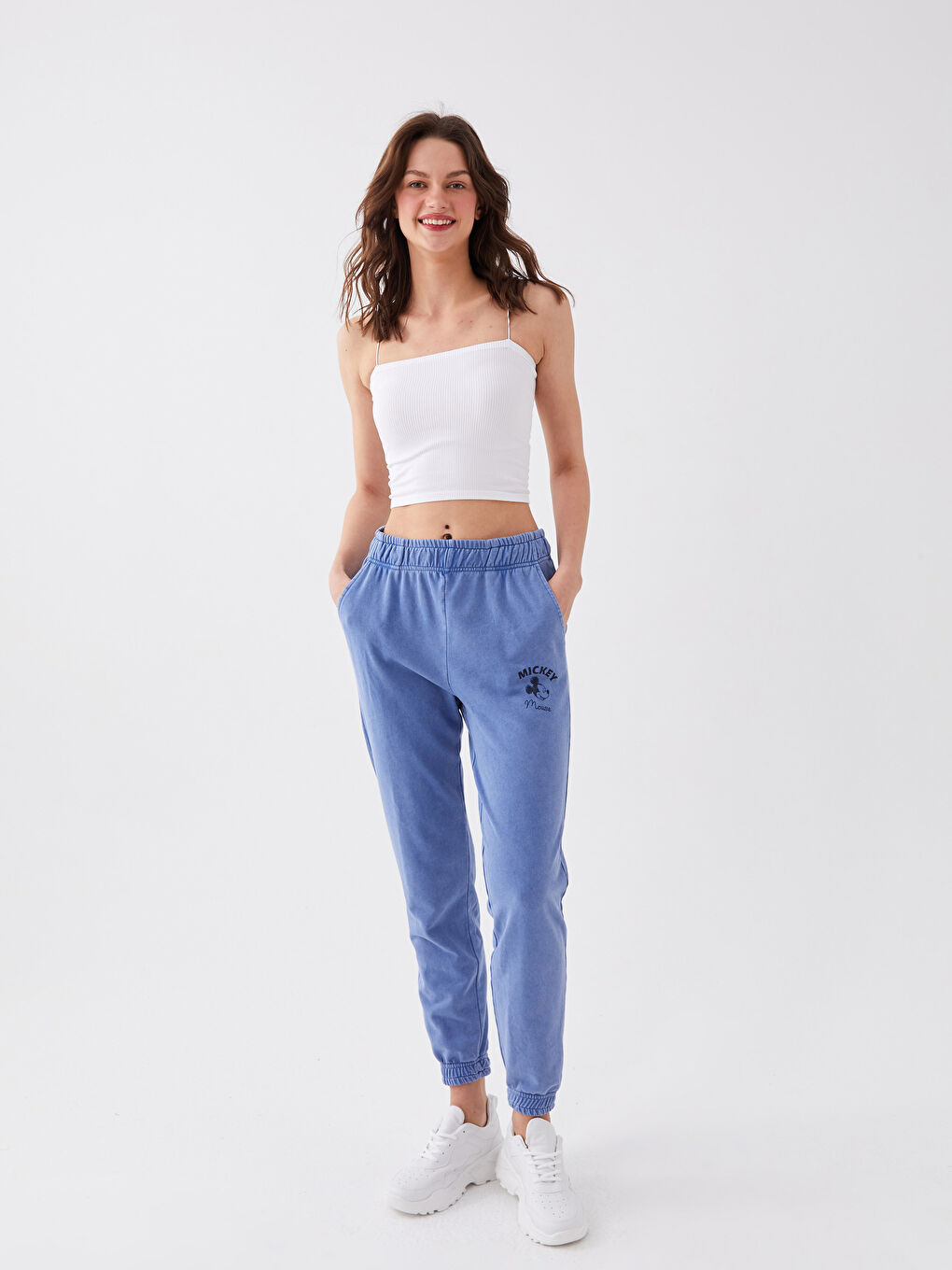 LC Waikiki Elastic Waist Mickey Mouse Printed Women's Jogger Sweatpants -S3CD96Z8-QZ8