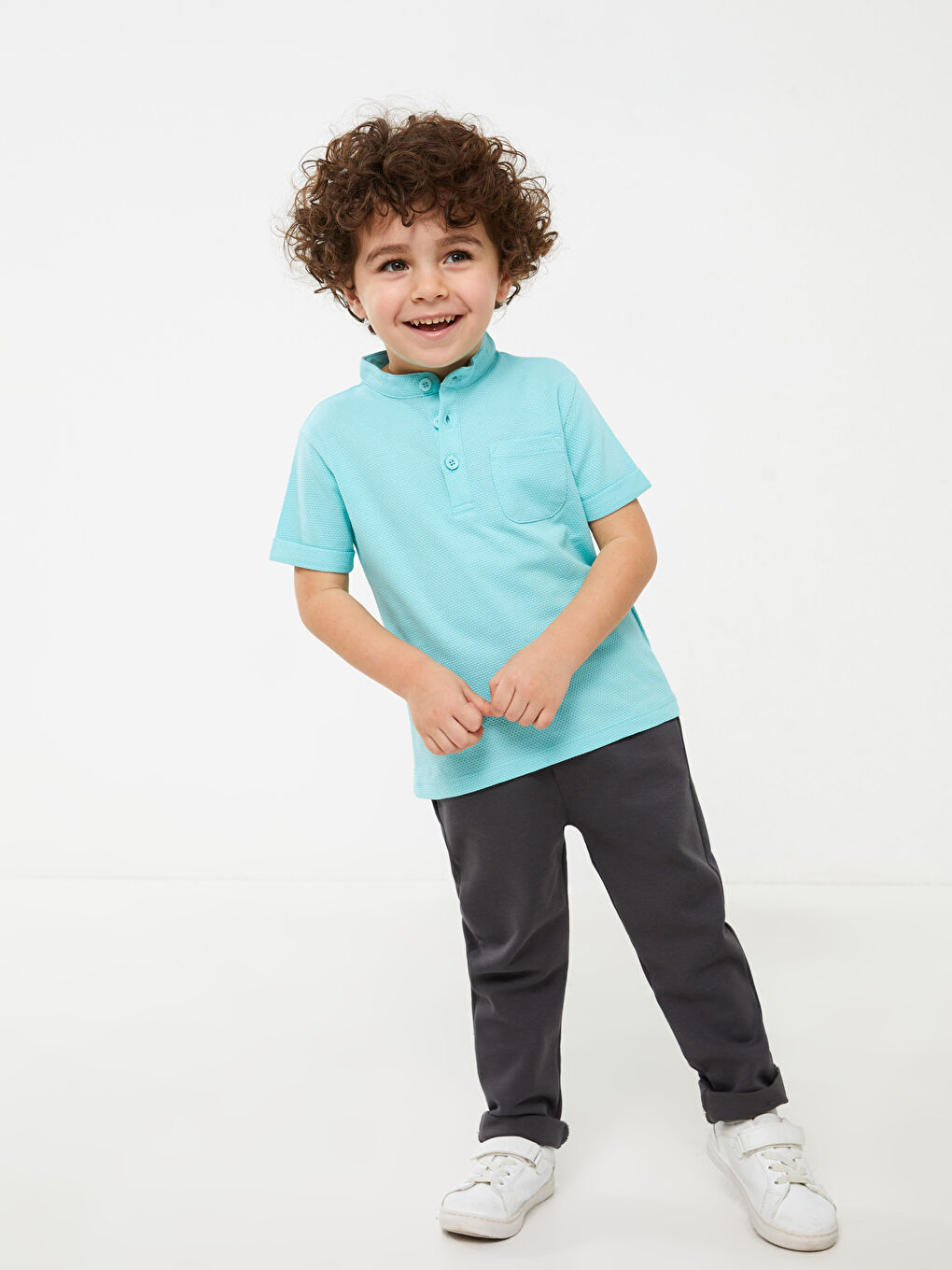 Tricou cu Mânecă Scurtă și Guler de Judecător pentru Bebeluși Băieți și Pantaloni Set de 2 Piese-2