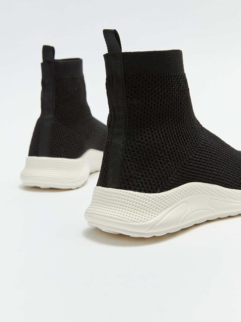 Siyah Bilekli Çorap Model Kadın Spor Ayakkabı-4