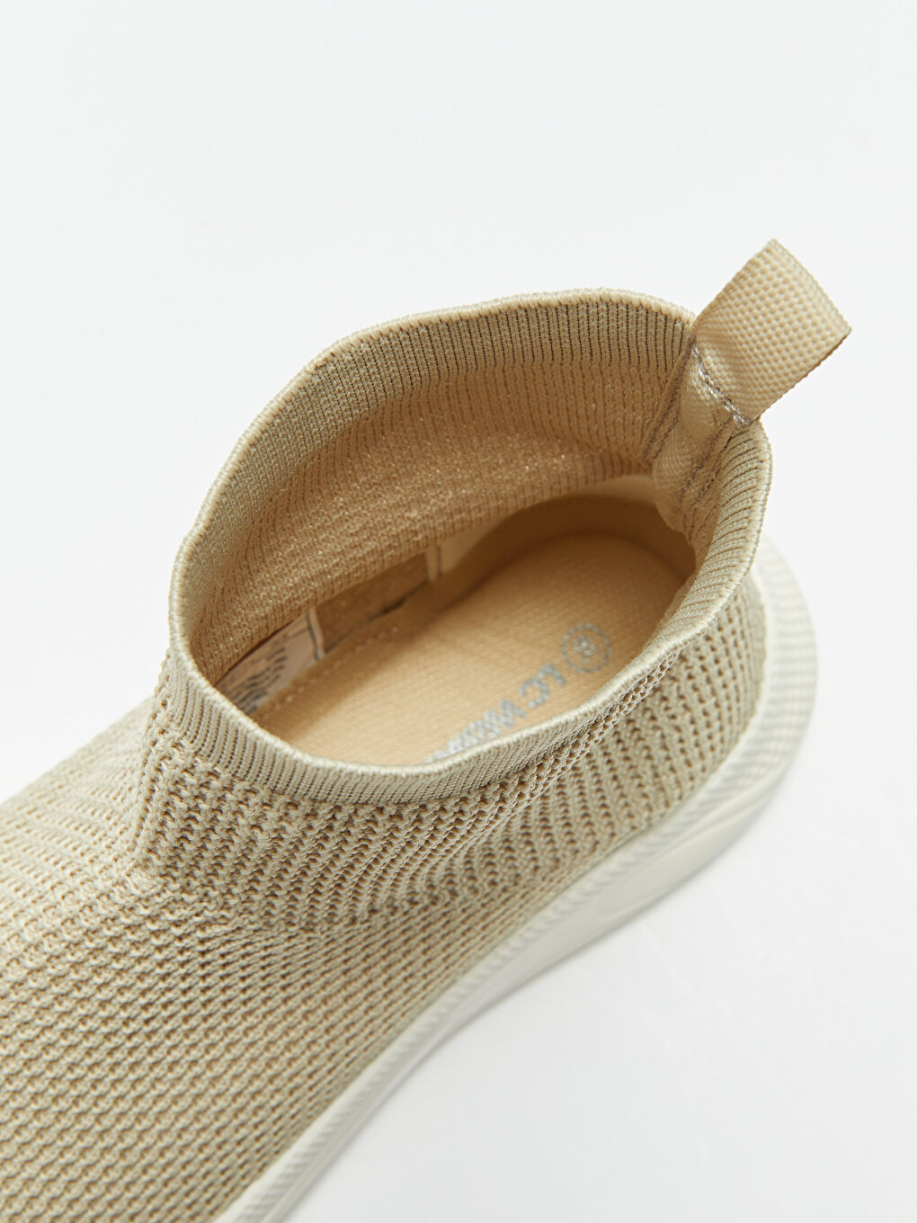Bej Bilekli Çorap Model Kadın Spor Ayakkabı-5