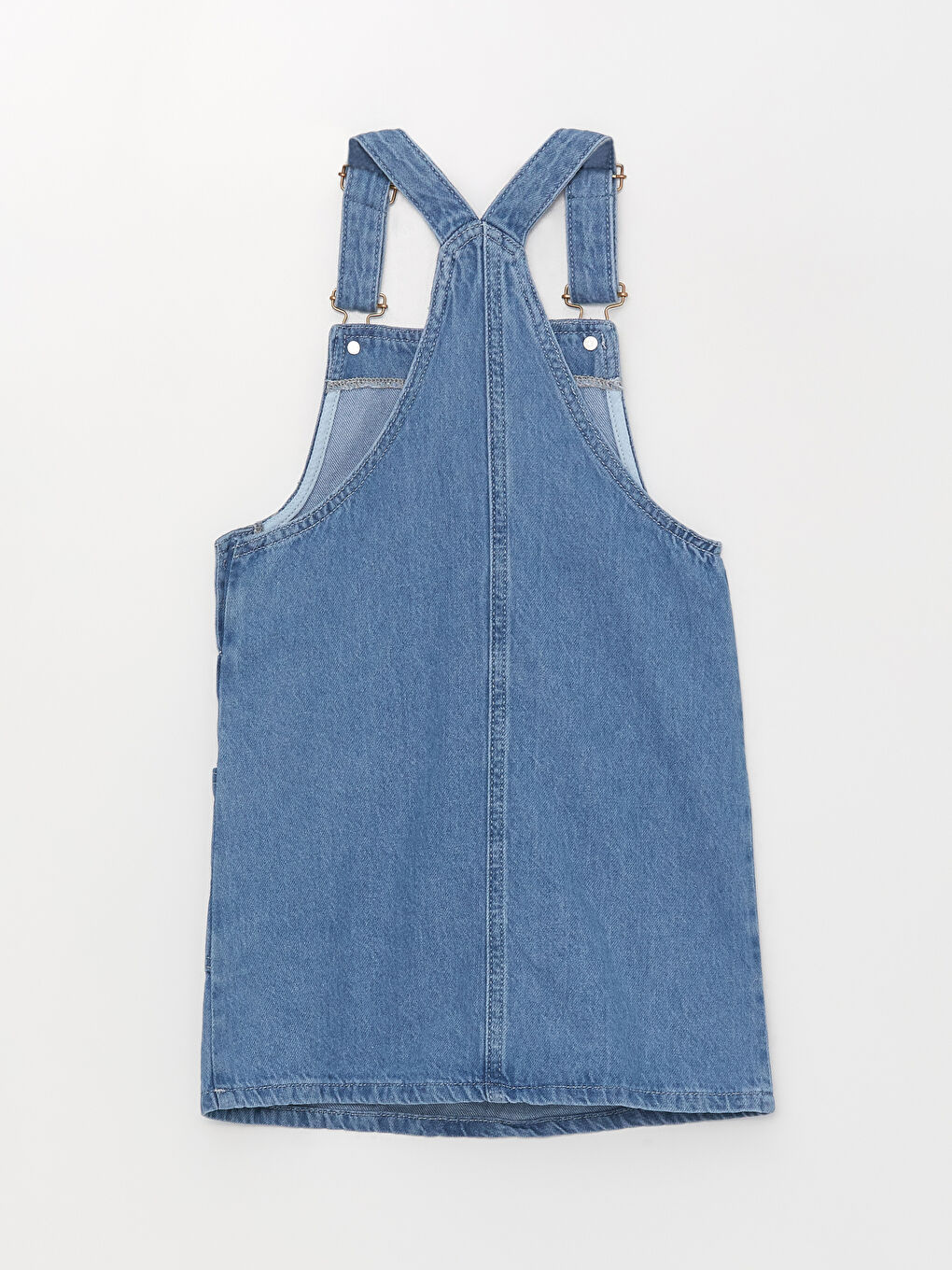 Платье-комбинезон из денима с принтом для девочек-1