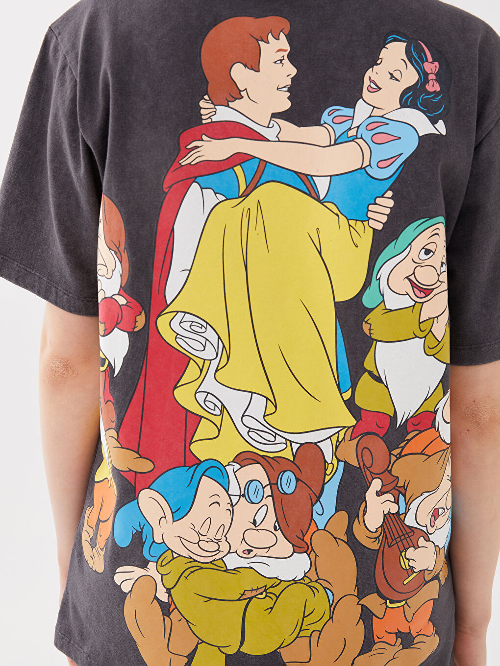 Crew Neck Princesses Printed Short Sleeve Oversize Women's T-Shirt-2