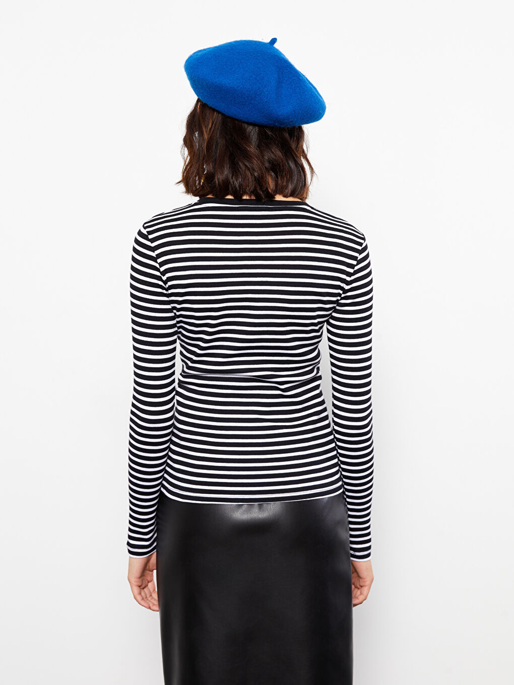 LCW Vision Crew Neck Striped Long Sleeve Women's T-Shirt -S3CE75Z8-LEG
