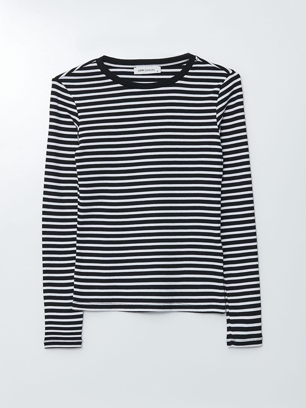 LCW Vision Crew Neck Striped Long Sleeve Women's T-Shirt -S3CE75Z8-LEG