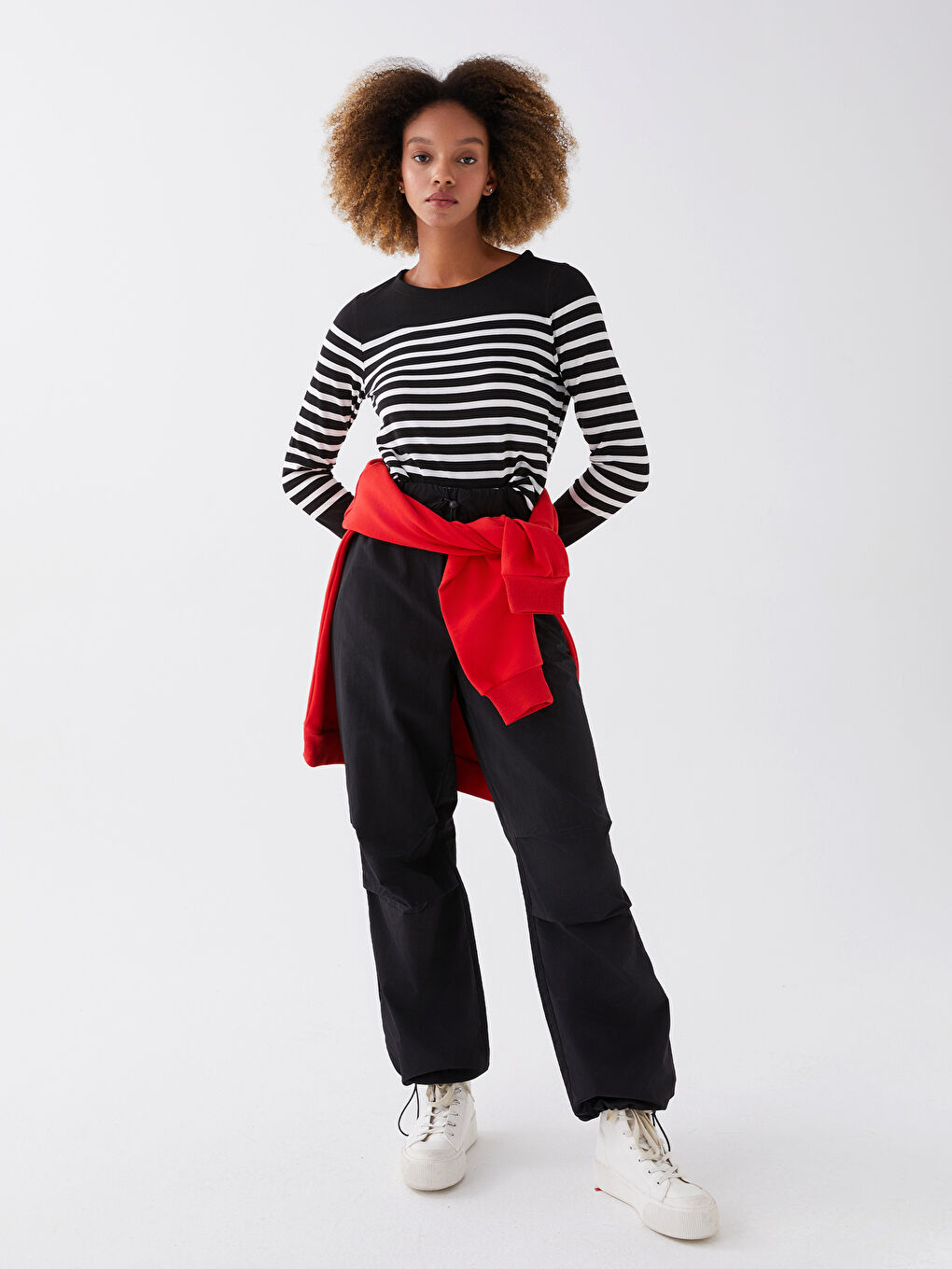 LCW Vision Crew Neck Striped Long Sleeve Women's Sweater -S3CE76Z8-LJX