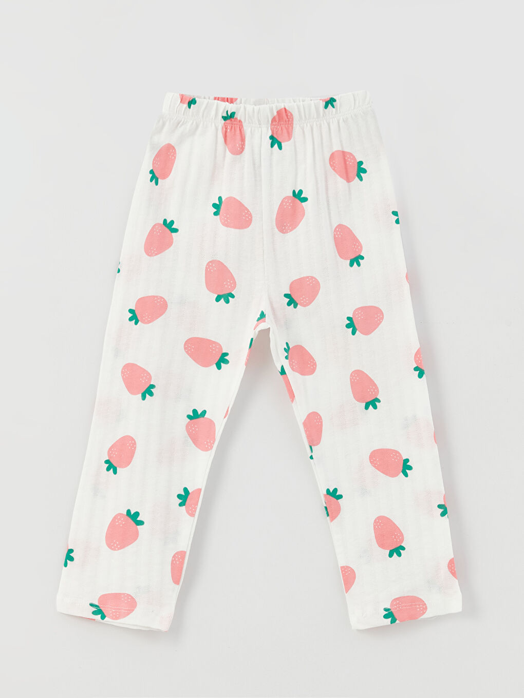 Polo Neck Short Sleeve Patterned Baby Girl Pajamas Set-2