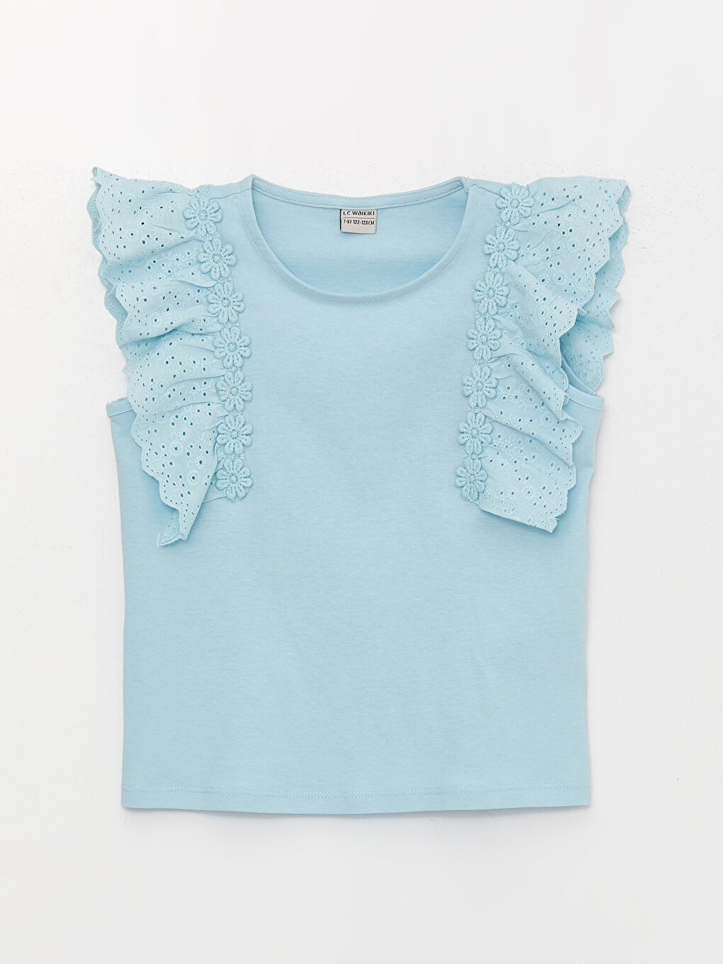 Футболка для девочек с круглым вырезом и принтом в виде сердца из 100% хлопка