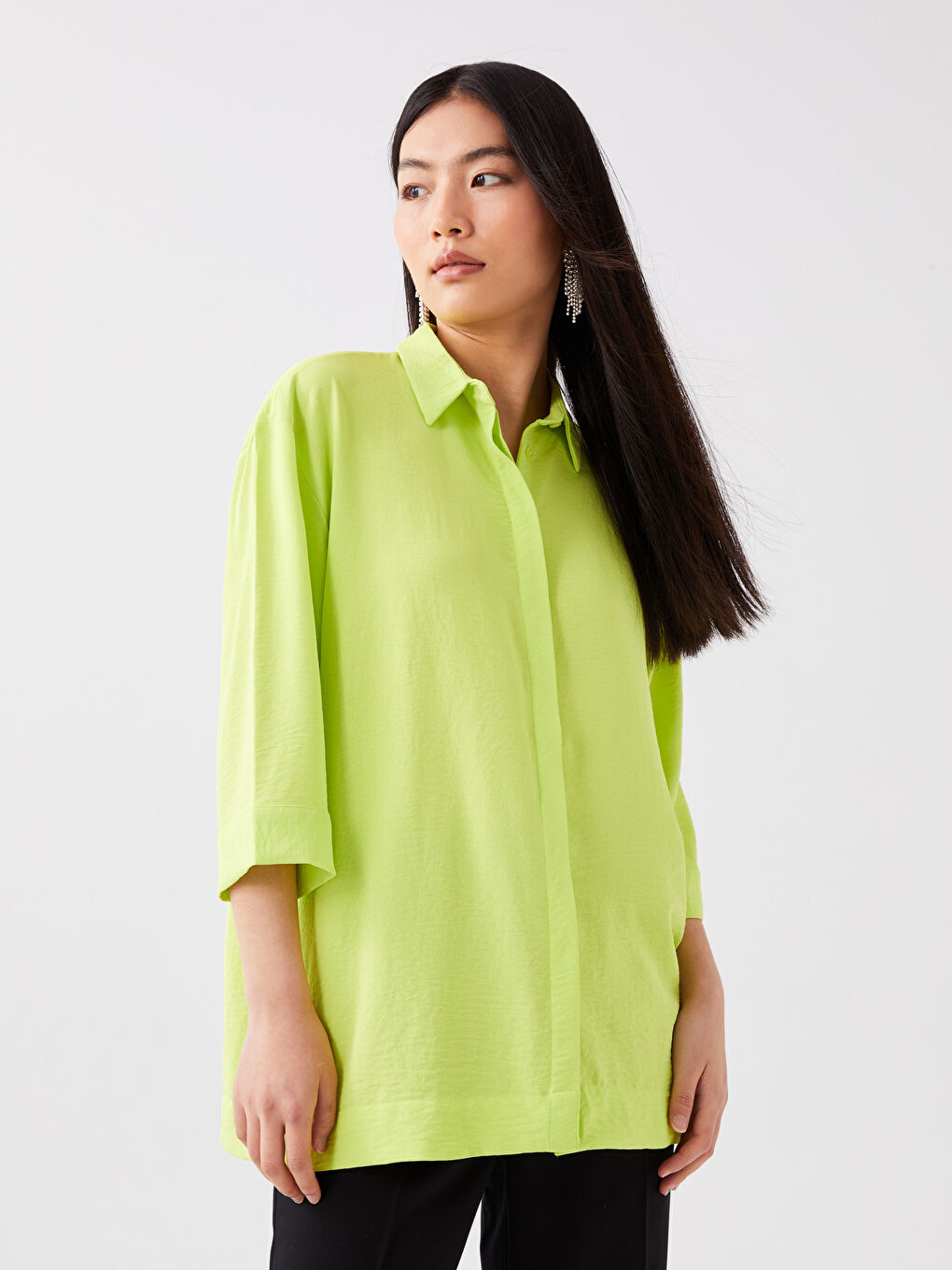 Plain Oversize Women's Shirt