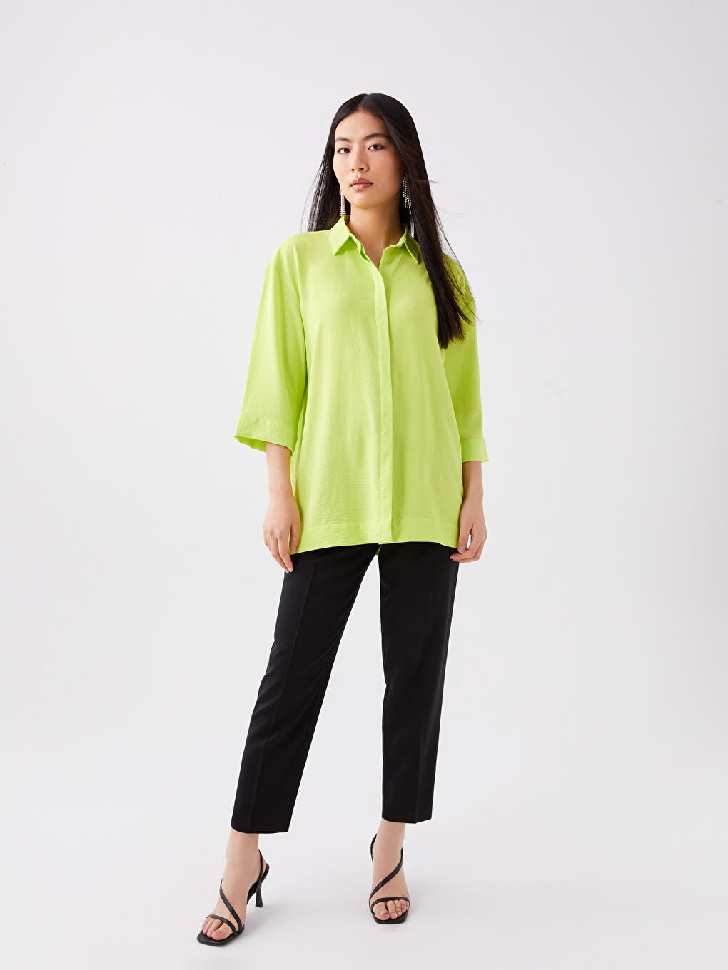 Plain Oversize Women's Shirt-4