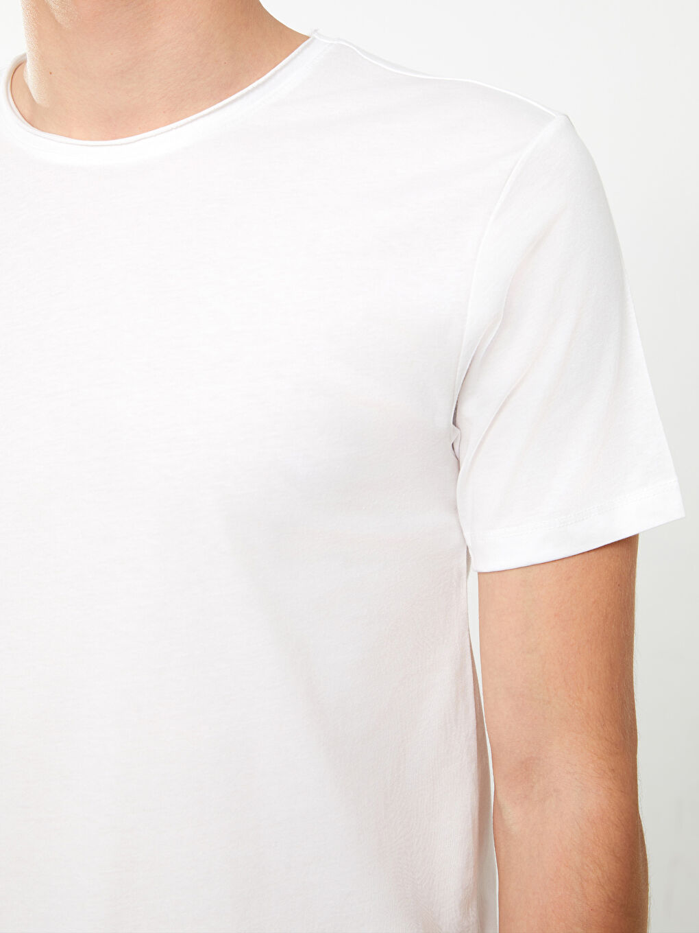 Crew Neck Short Sleeved Basic Combed Cotton Men's T-Shirt 2-Pack-2