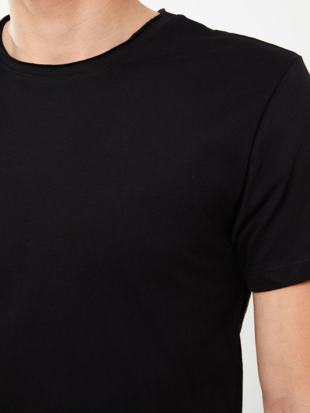 Crew Neck Short Sleeved Basic Combed Cotton Men's T-Shirt 2-Pack-3