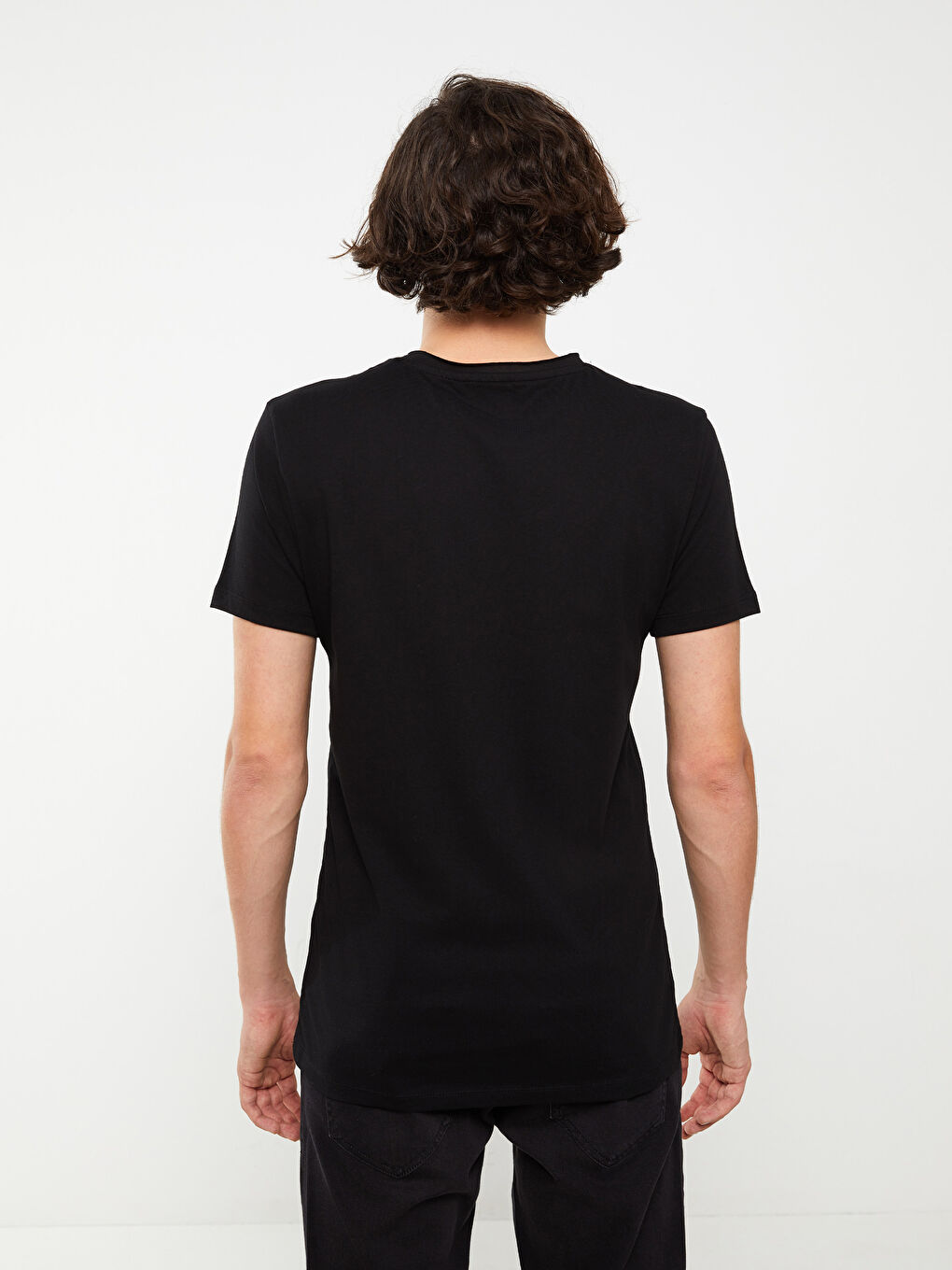 Crew Neck Short Sleeved Basic Combed Cotton Men's T-Shirt 2-Pack-5