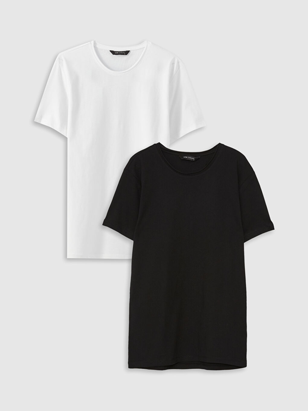 Crew Neck Short Sleeved Basic Combed Cotton Men's T-Shirt 2-Pack-6