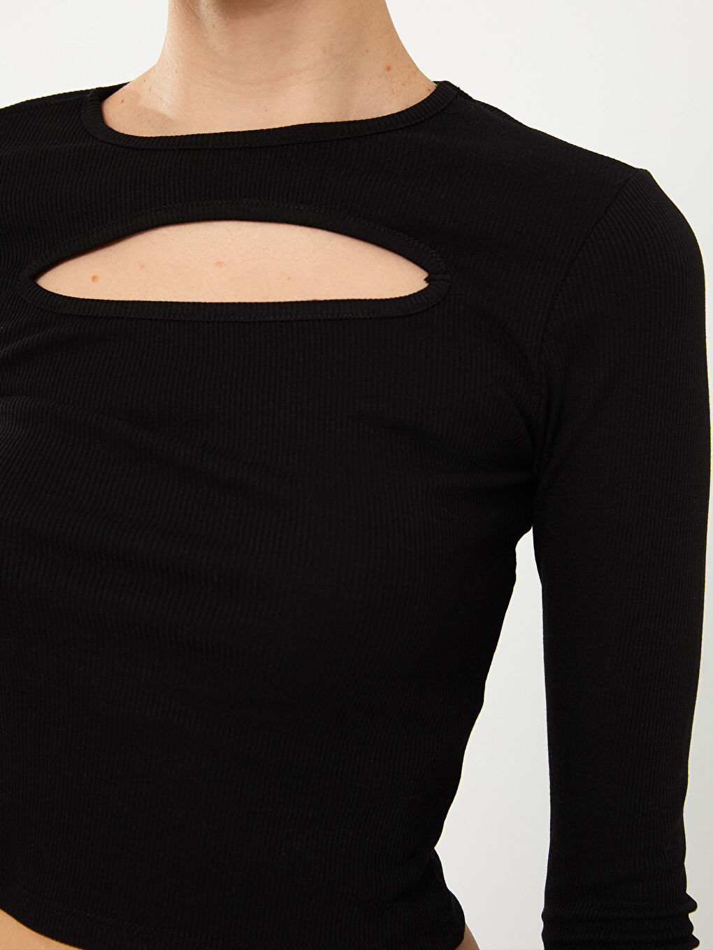 LC Waikiki Crew Neck Plain Long Sleeve Women's T-Shirt -S3CF25Z8-CVL