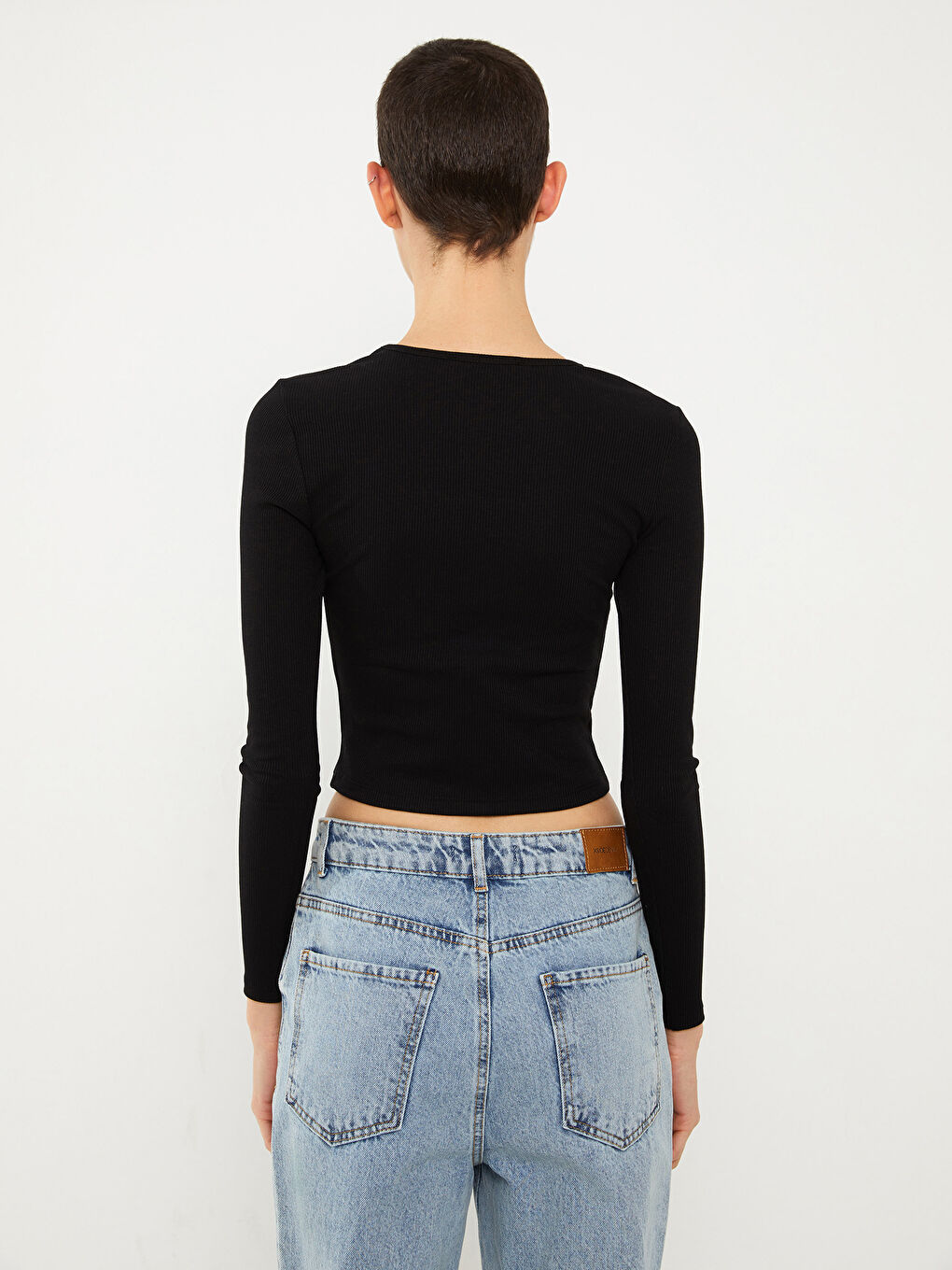 LC Waikiki Crew Neck Plain Long Sleeve Women's T-Shirt -S3CF25Z8-CVL