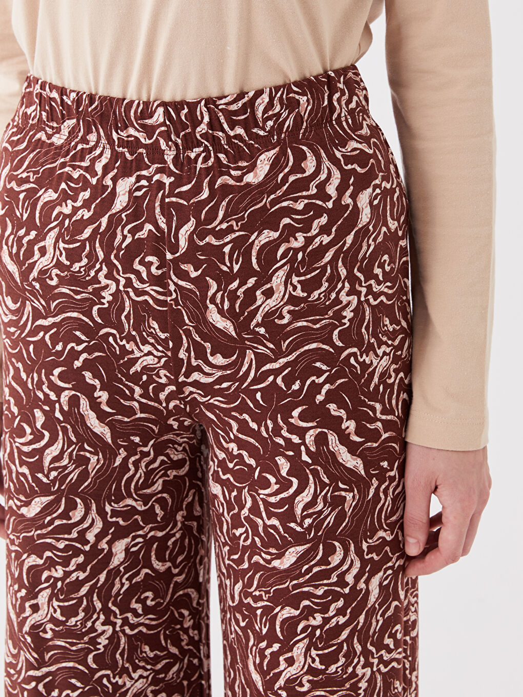 LCW Grace Patterned Women's Capri with Elastic Waist -S3CF28Z8-LQY