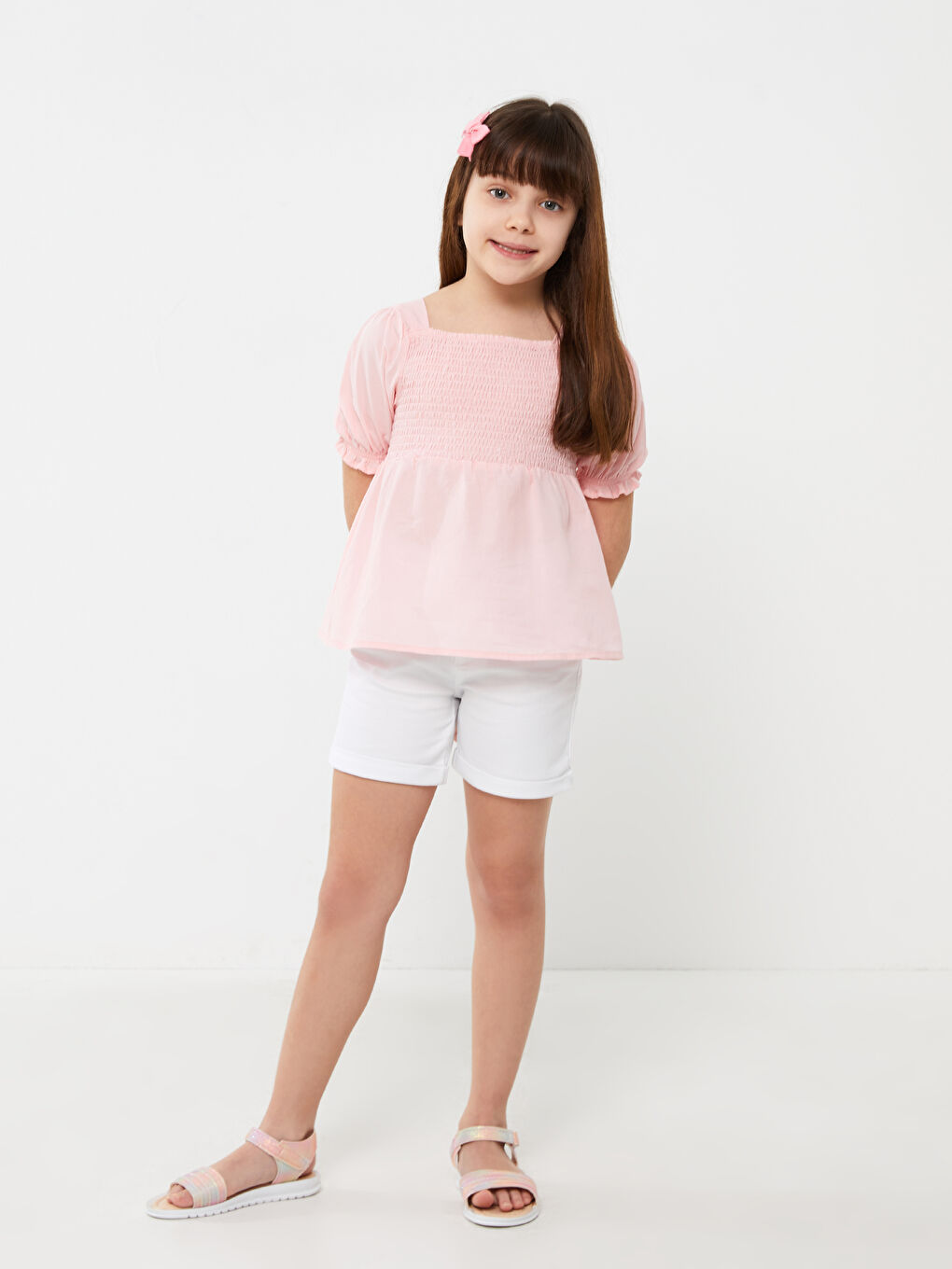 Basic Gabardine Girls Shorts -S3CF31Z4-Q6K