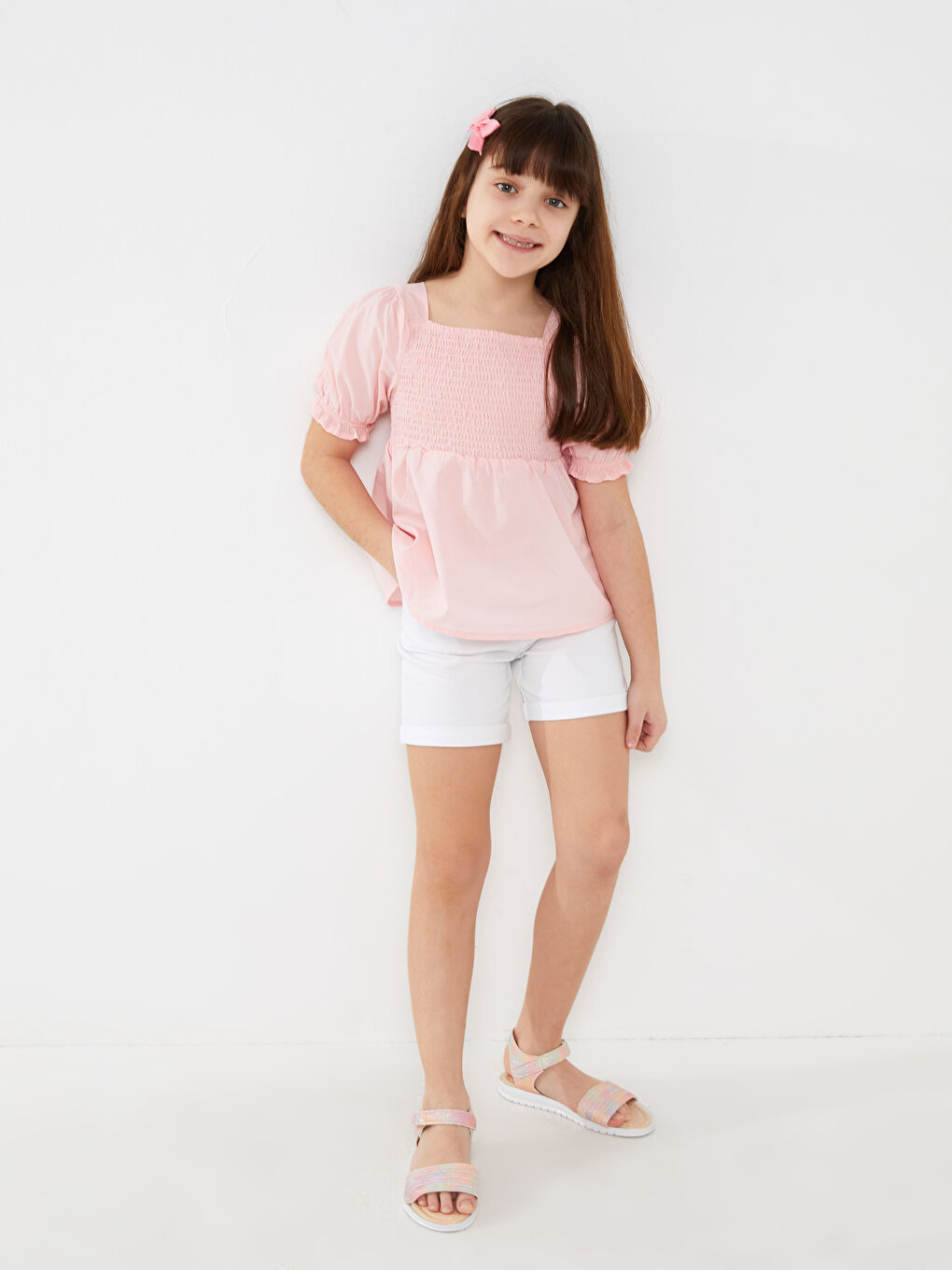 Basic Gabardine Girls Shorts -S3CF31Z4-Q6K