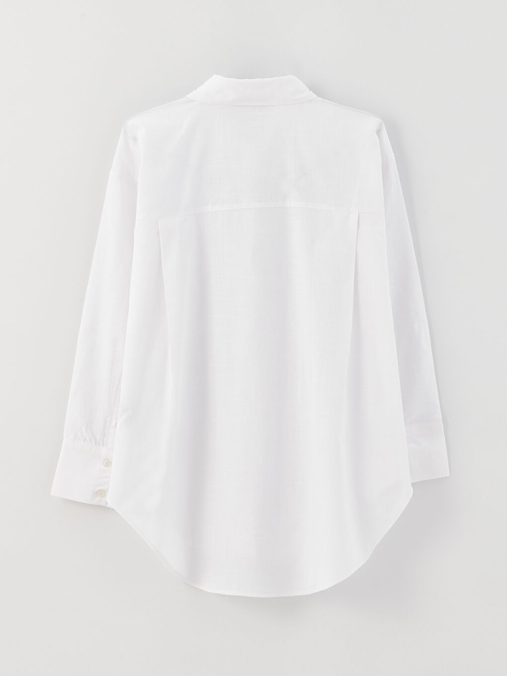 Tunică Cămașă Supradimensionată Simplă cu Mânecă Lungă pentru Femei-6