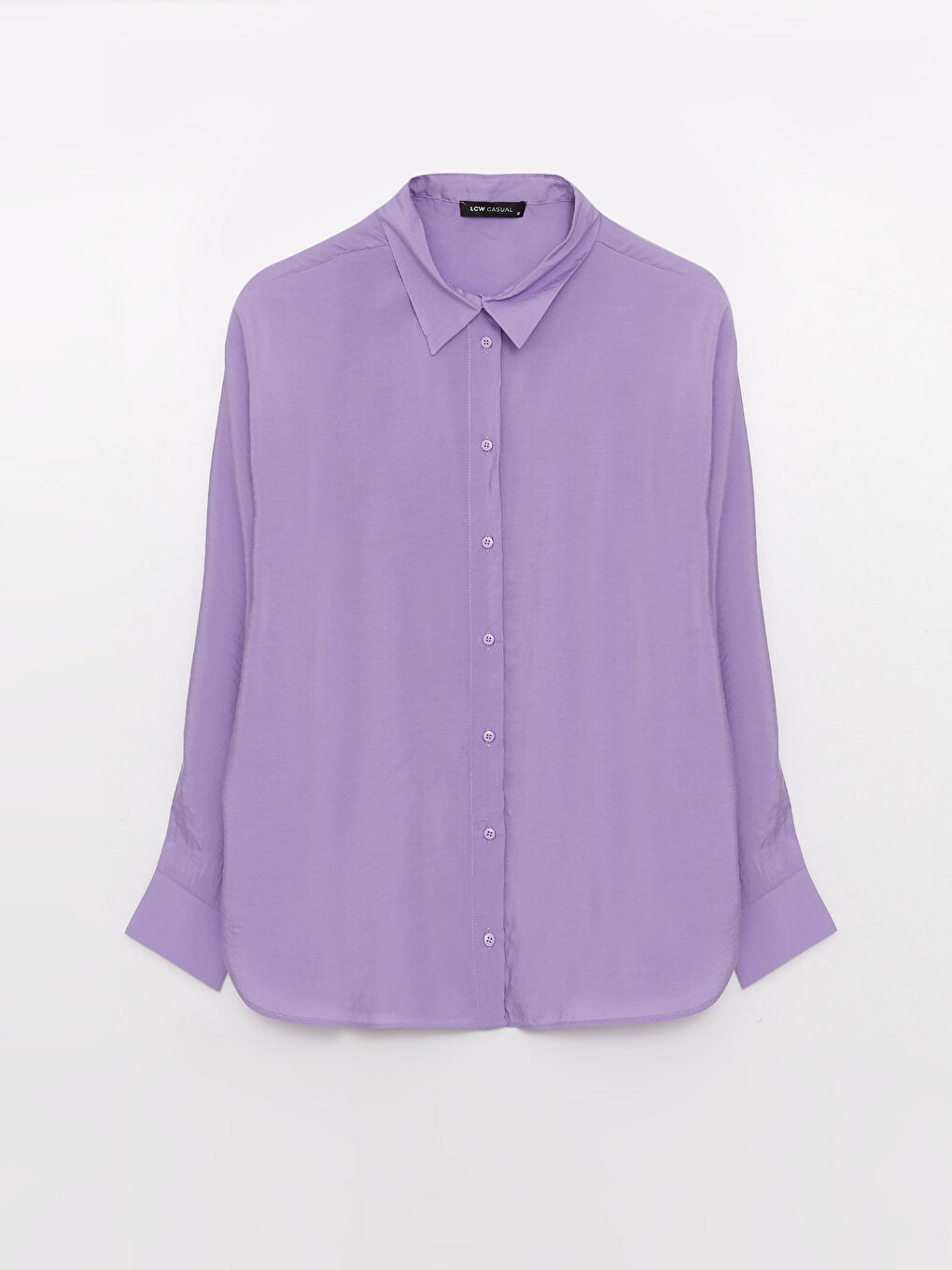 Plain Long Sleeve Oversize Women's Shirt-5