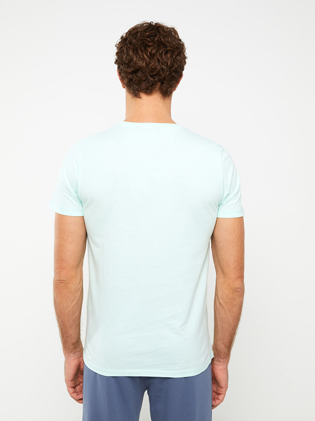 Crew Neck Short Sleeve Embroidered Combed Combed Men's T-Shirt -S3CF68Z8-FQX