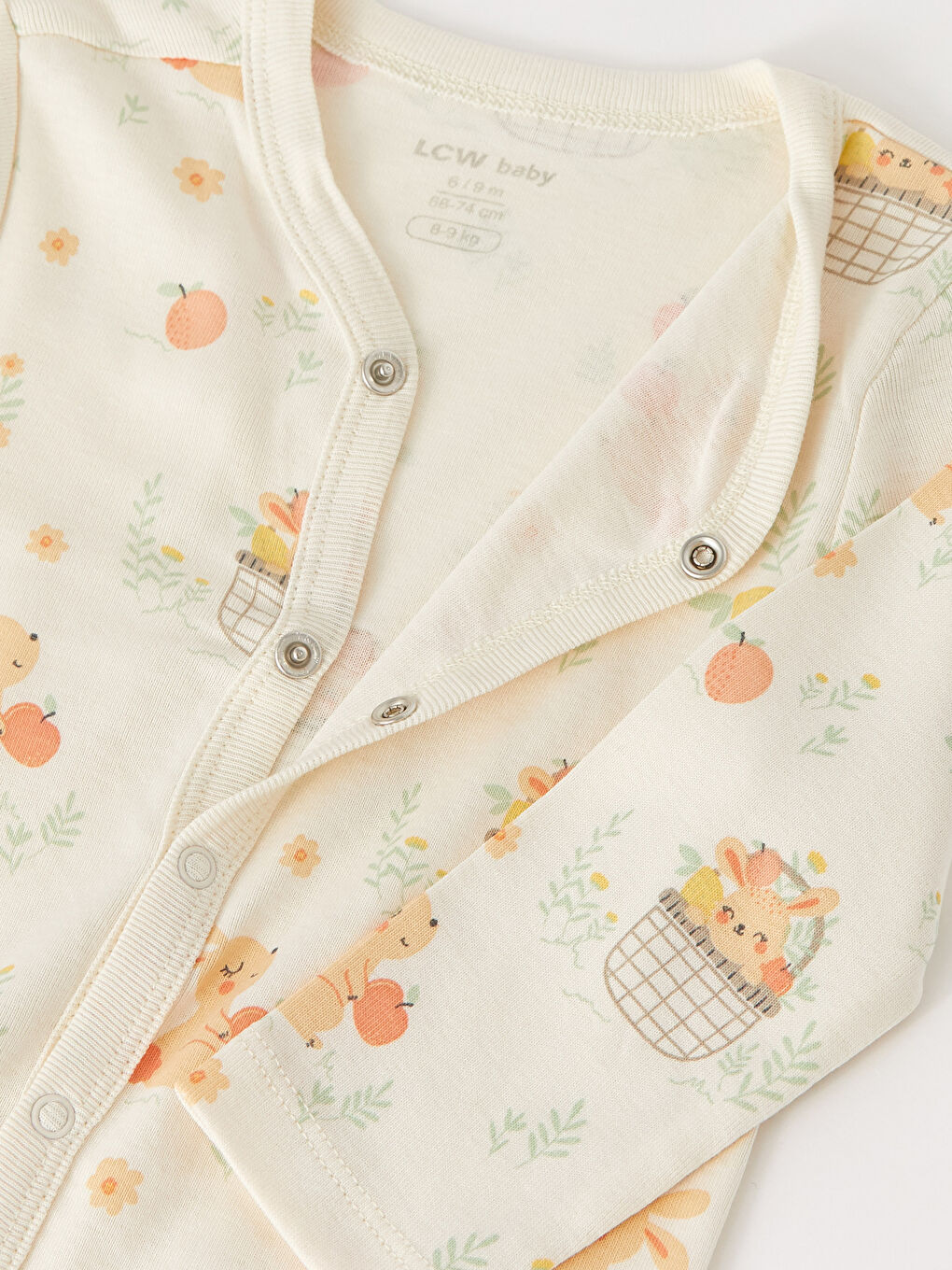 Bicycle Collar Printed Baby Girl 5-Piece Set-6