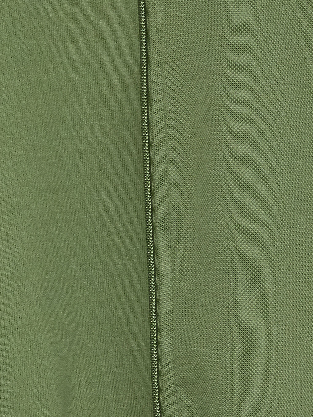 Yeşil Kolej Yaka Uzun Kollu Erkek Bebek Fermuarlı Sweatshirt-2