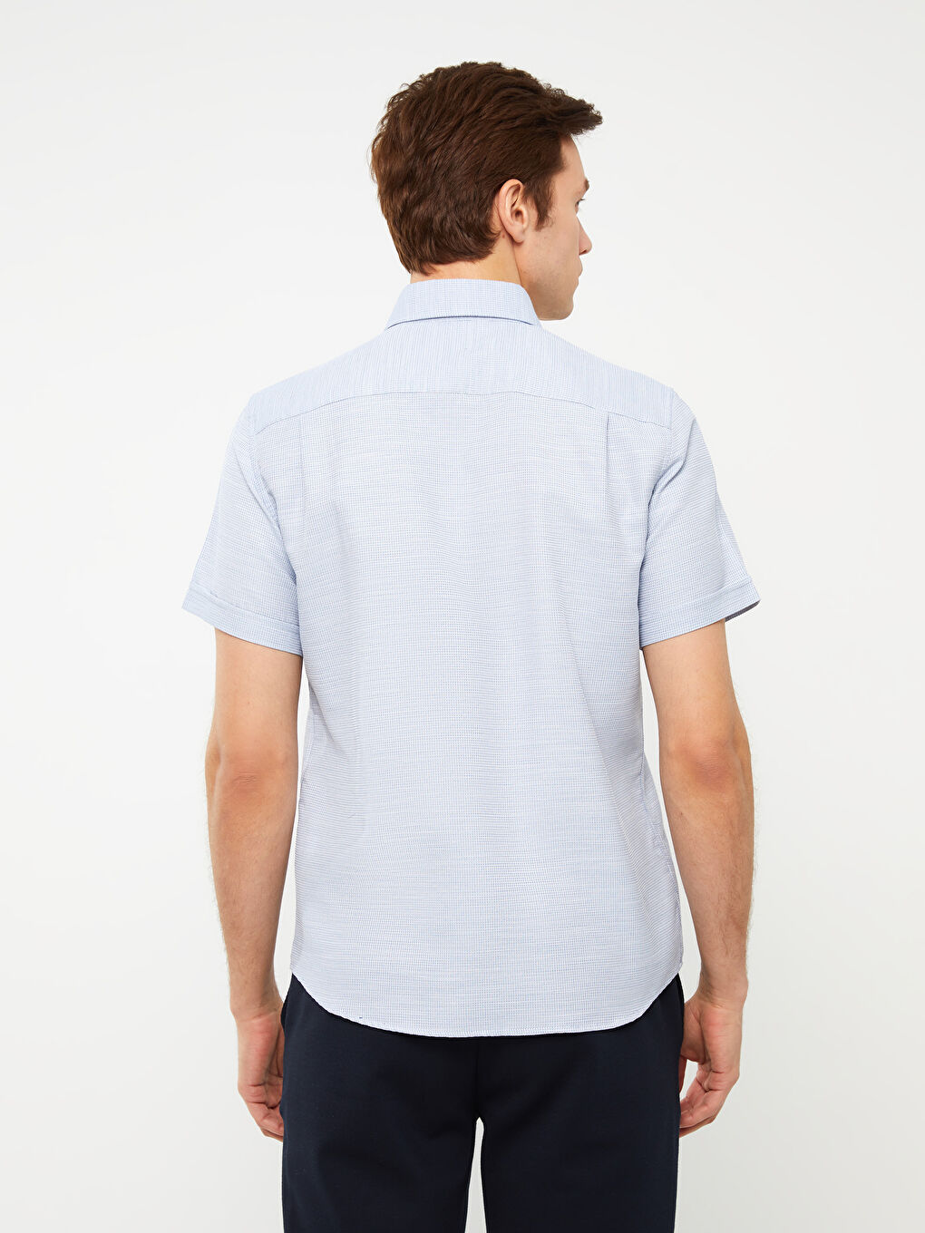 LCWAIKIKI Classic Regular Fit Short Sleeve Dobby Men's Shirt -S3CF83Z8-HRA