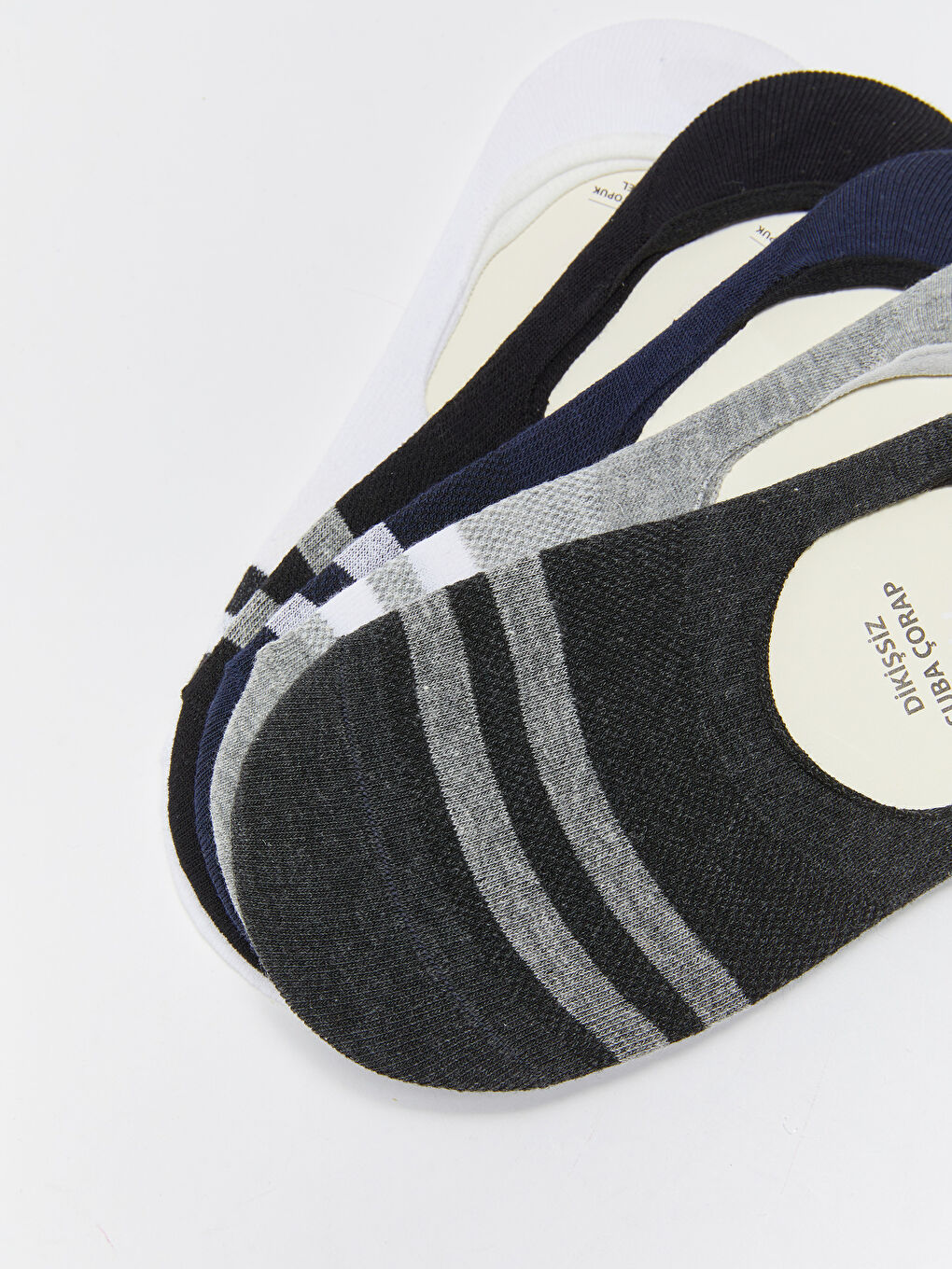 Chaussettes Invisibles Rayées pour Hommes Lot de 5 pièces-2